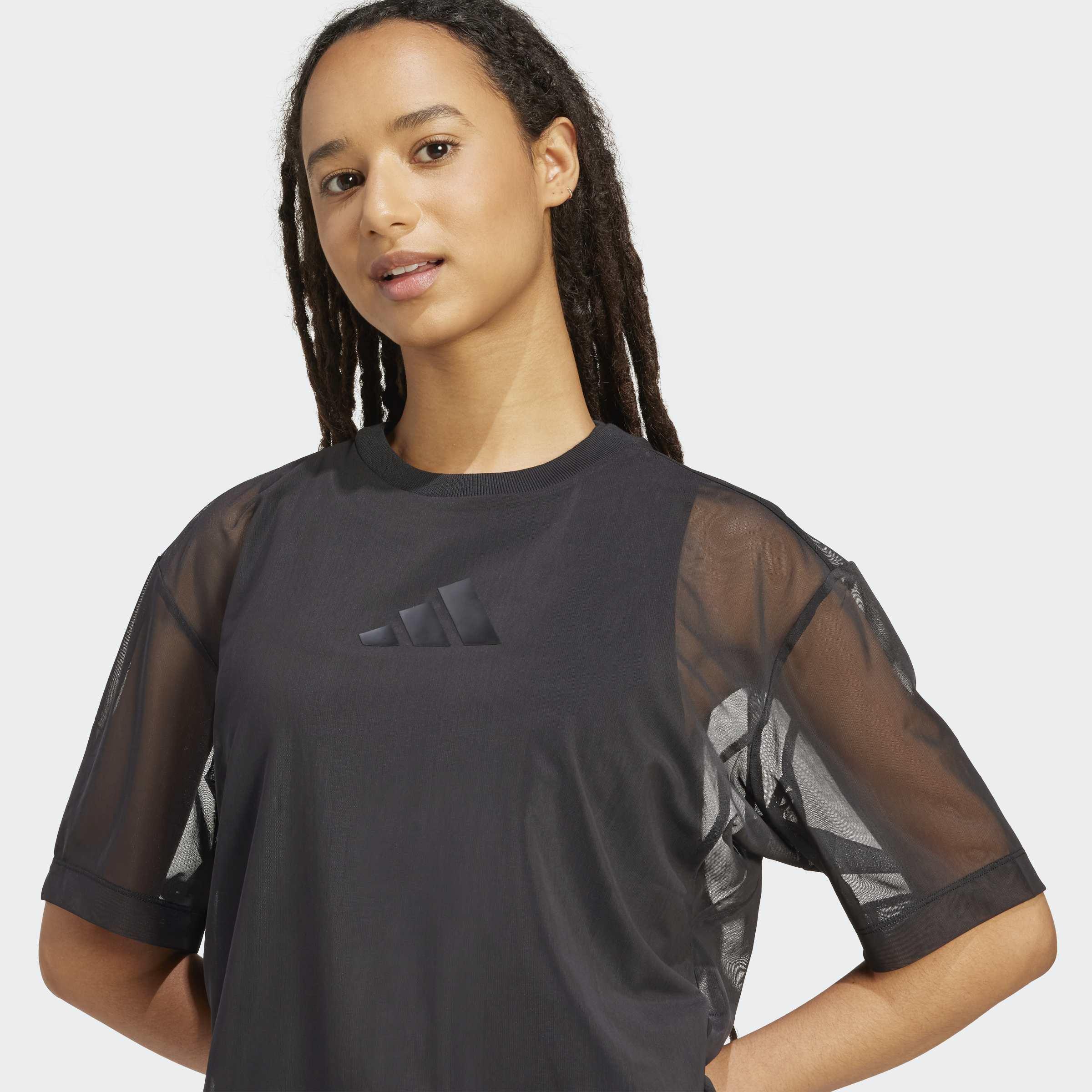 Soft Lux Mesh T-Shirt, Black, A701_ONE, large image number 2