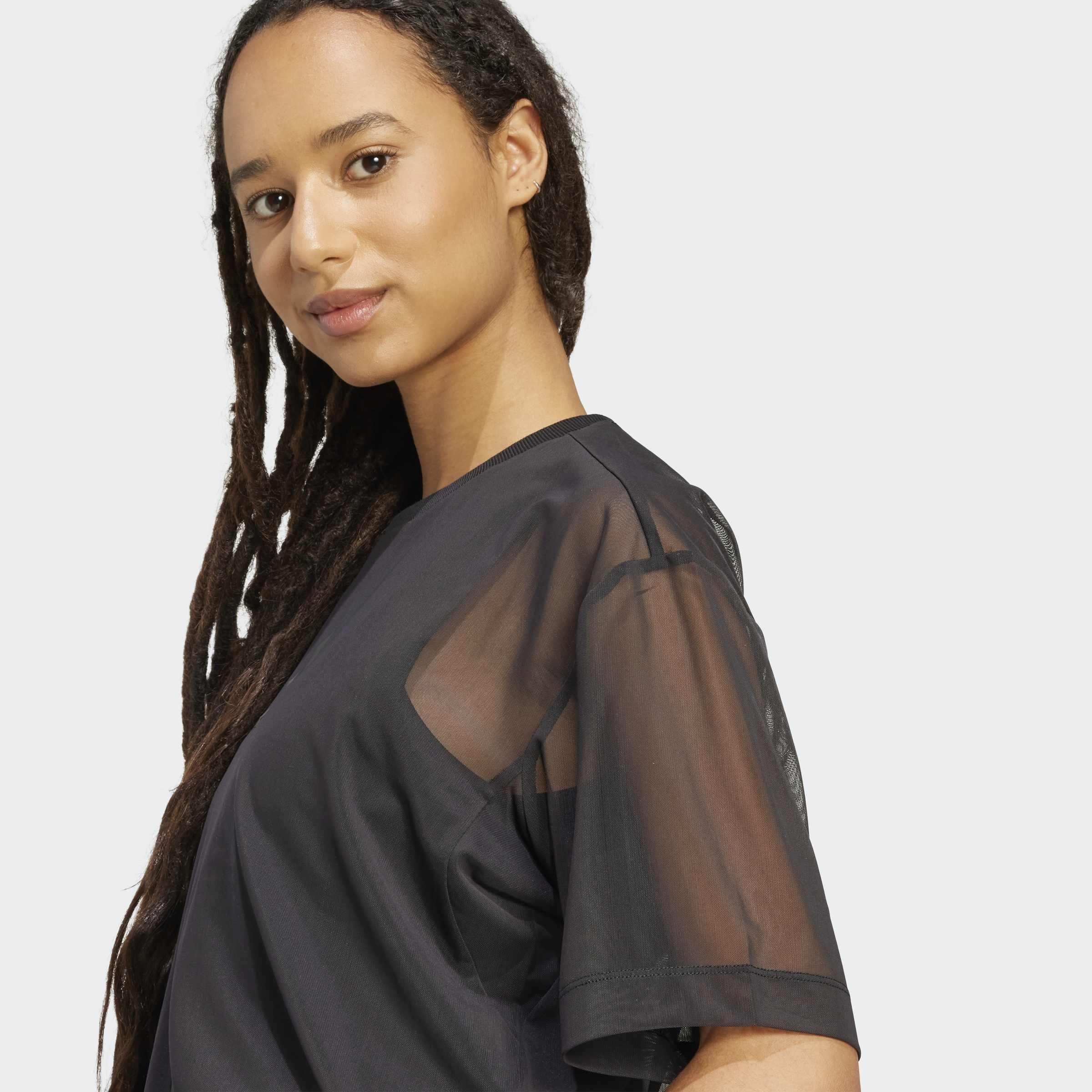 Soft Lux Mesh T-Shirt, Black, A701_ONE, large image number 3