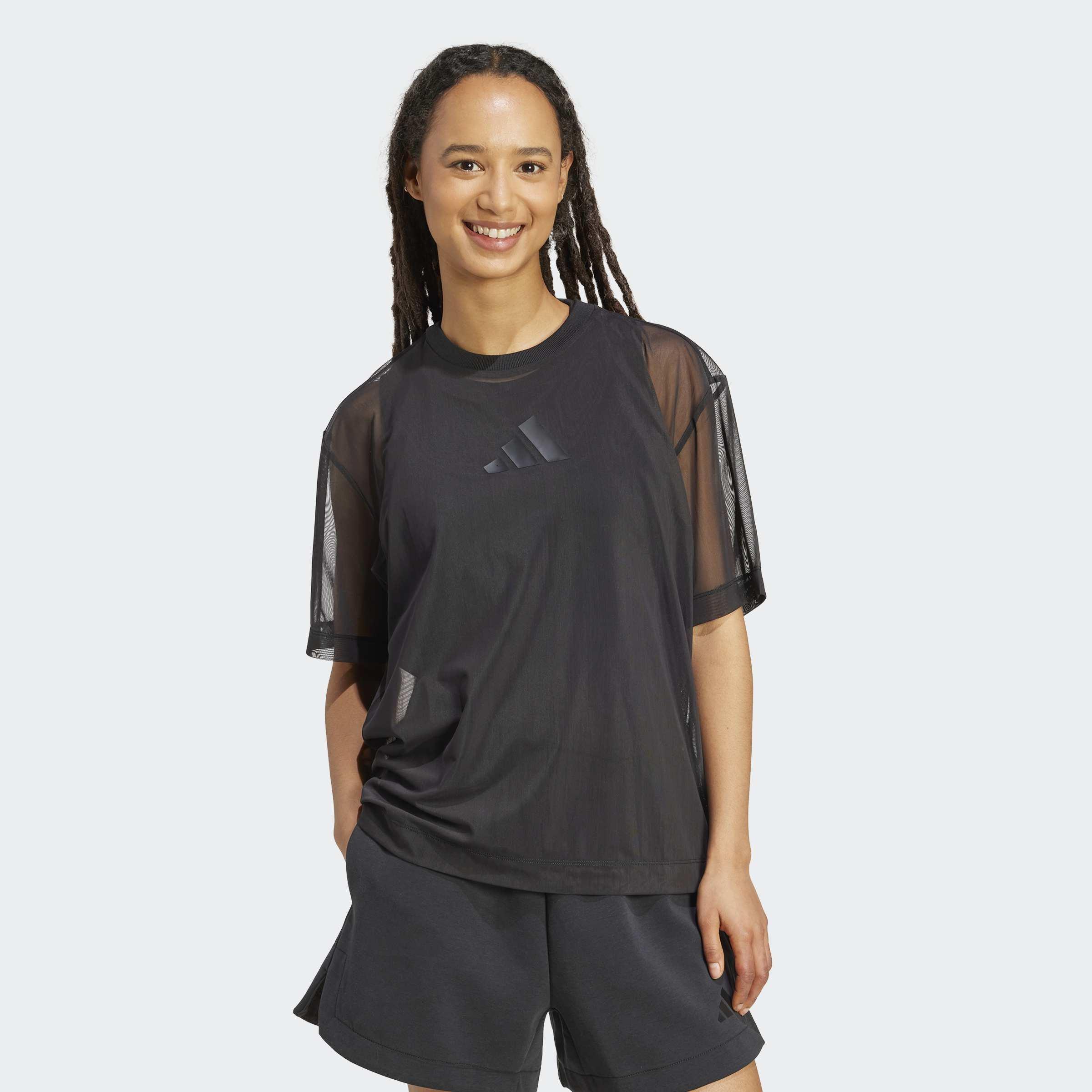 Soft Lux Mesh T-Shirt, Black, A701_ONE, large image number 4