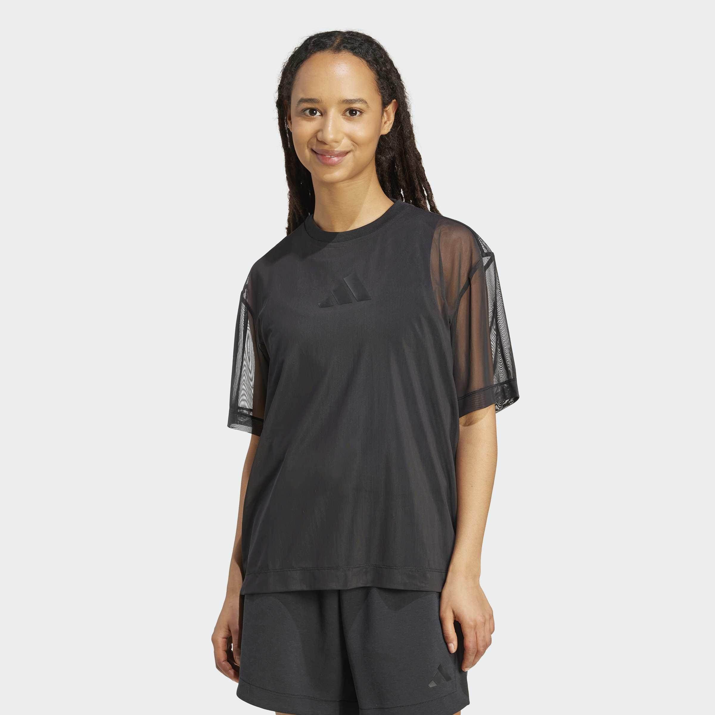 Soft Lux Mesh T-Shirt, Black, A701_ONE, large image number 5