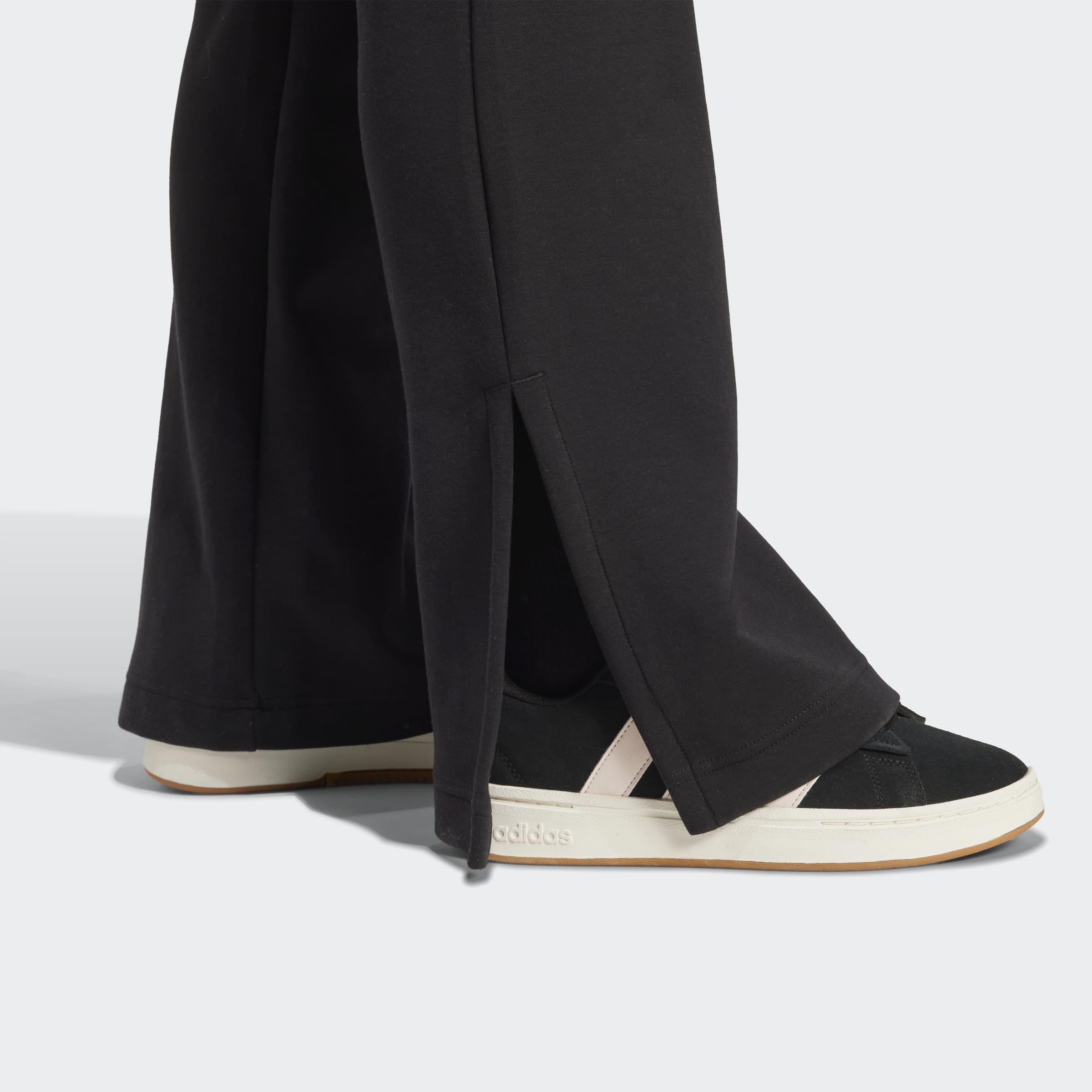 Soft Lux Flared Tracksuit Bottoms, Black, A701_ONE, large image number 2