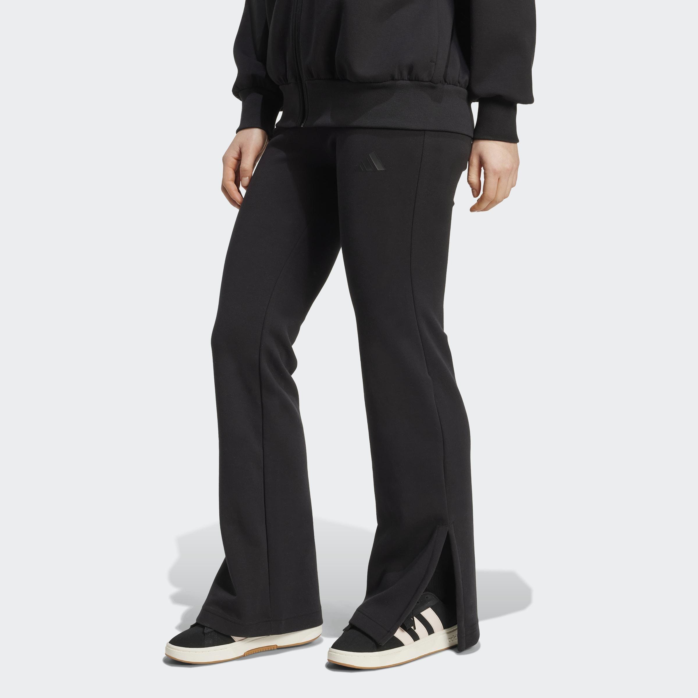Soft Lux Flared Tracksuit Bottoms, Black, A701_ONE, large image number 4