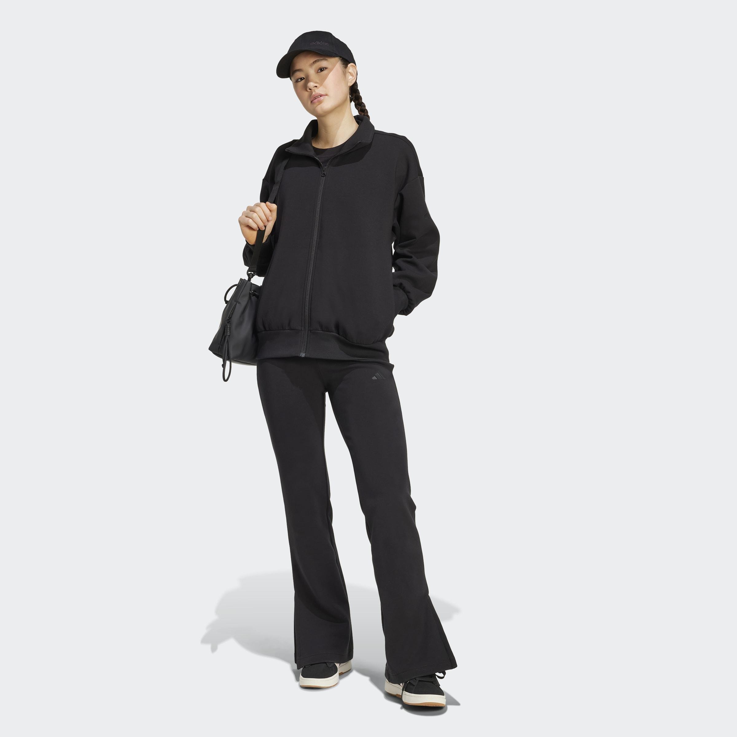 Soft Lux Flared Tracksuit Bottoms, Black, A701_ONE, large image number 6