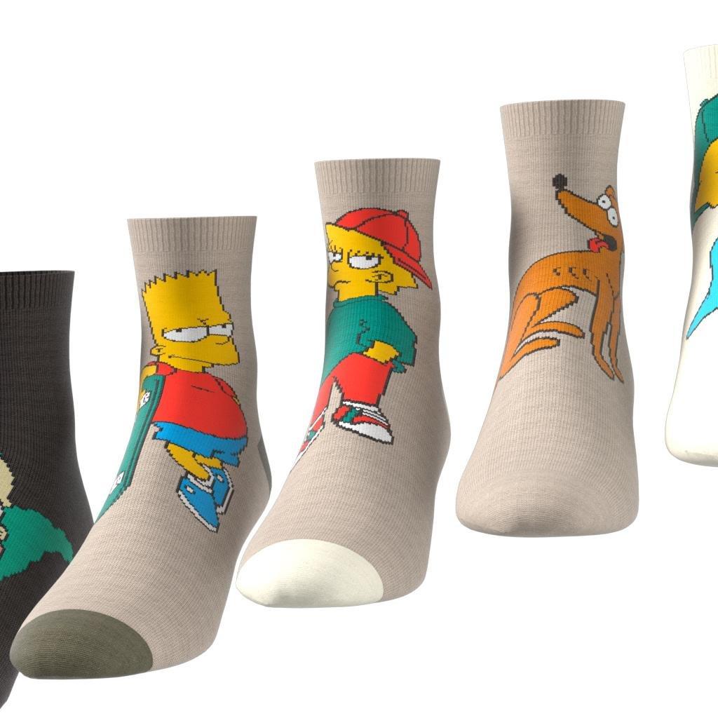 Kids Unisex adidas The Simpsons Socks, Brown, , large image number 6
