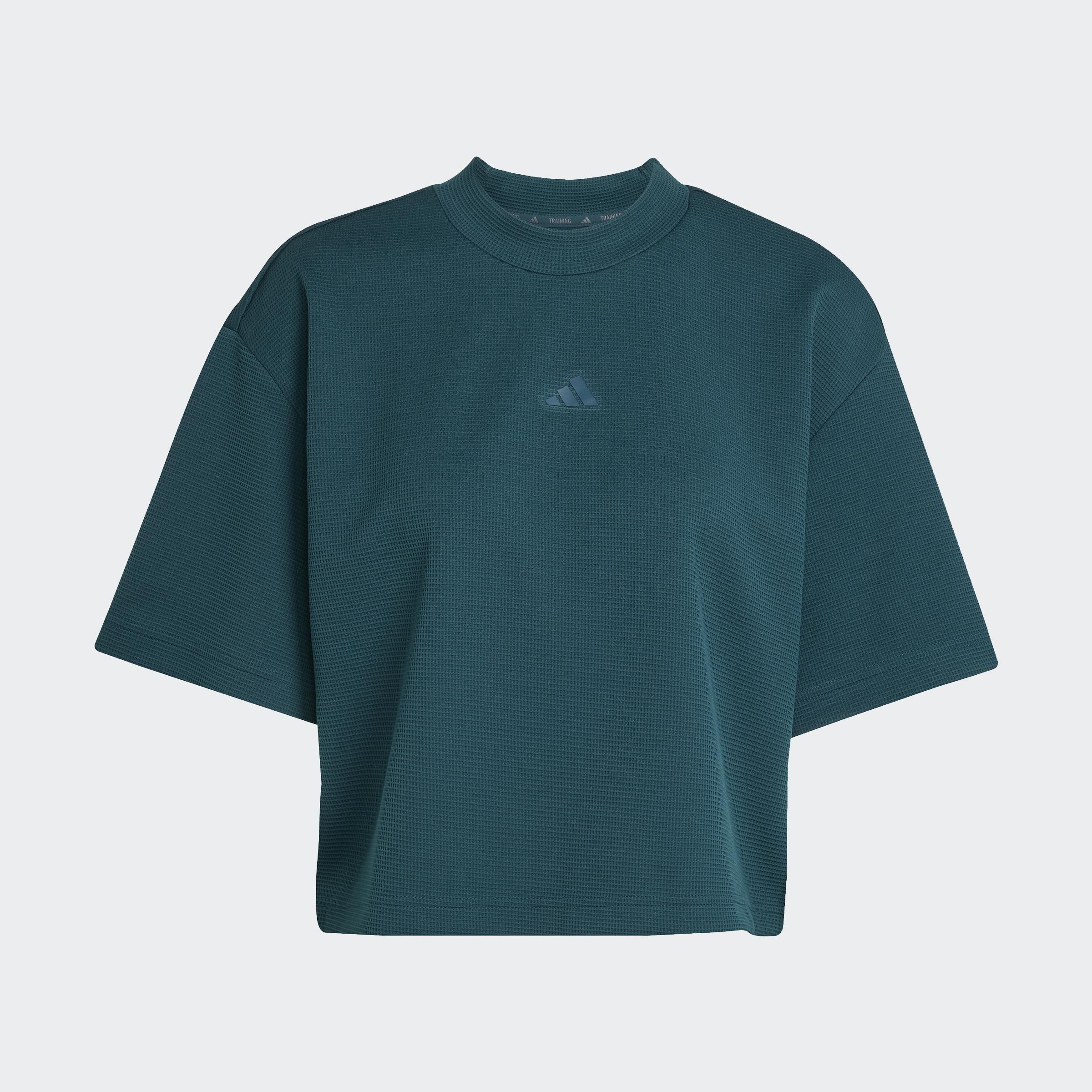 Yoga Motion Waffle T-Shirt, Green, A701_ONE, large image number 0