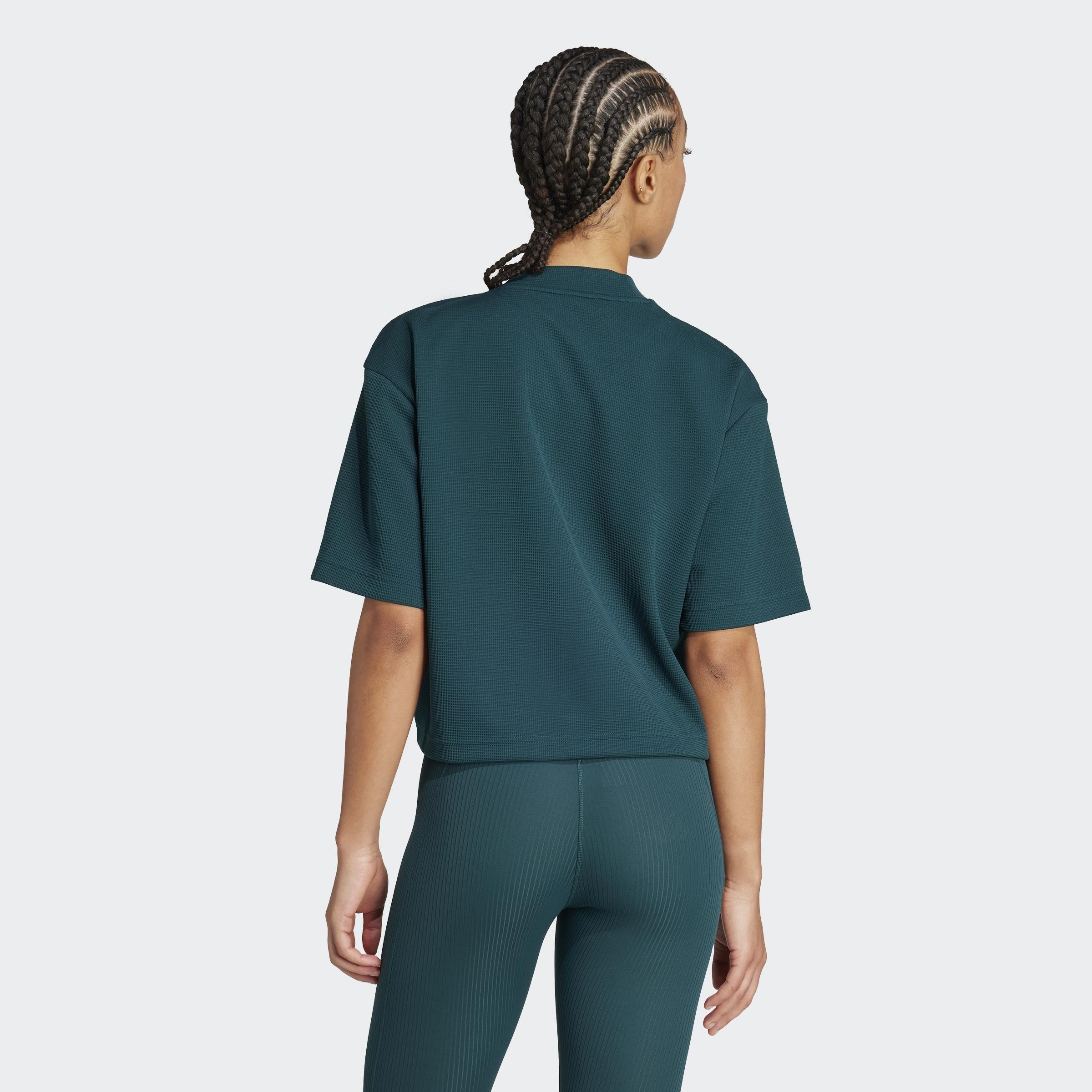 Yoga Motion Waffle T-Shirt, Green, A701_ONE, large image number 1