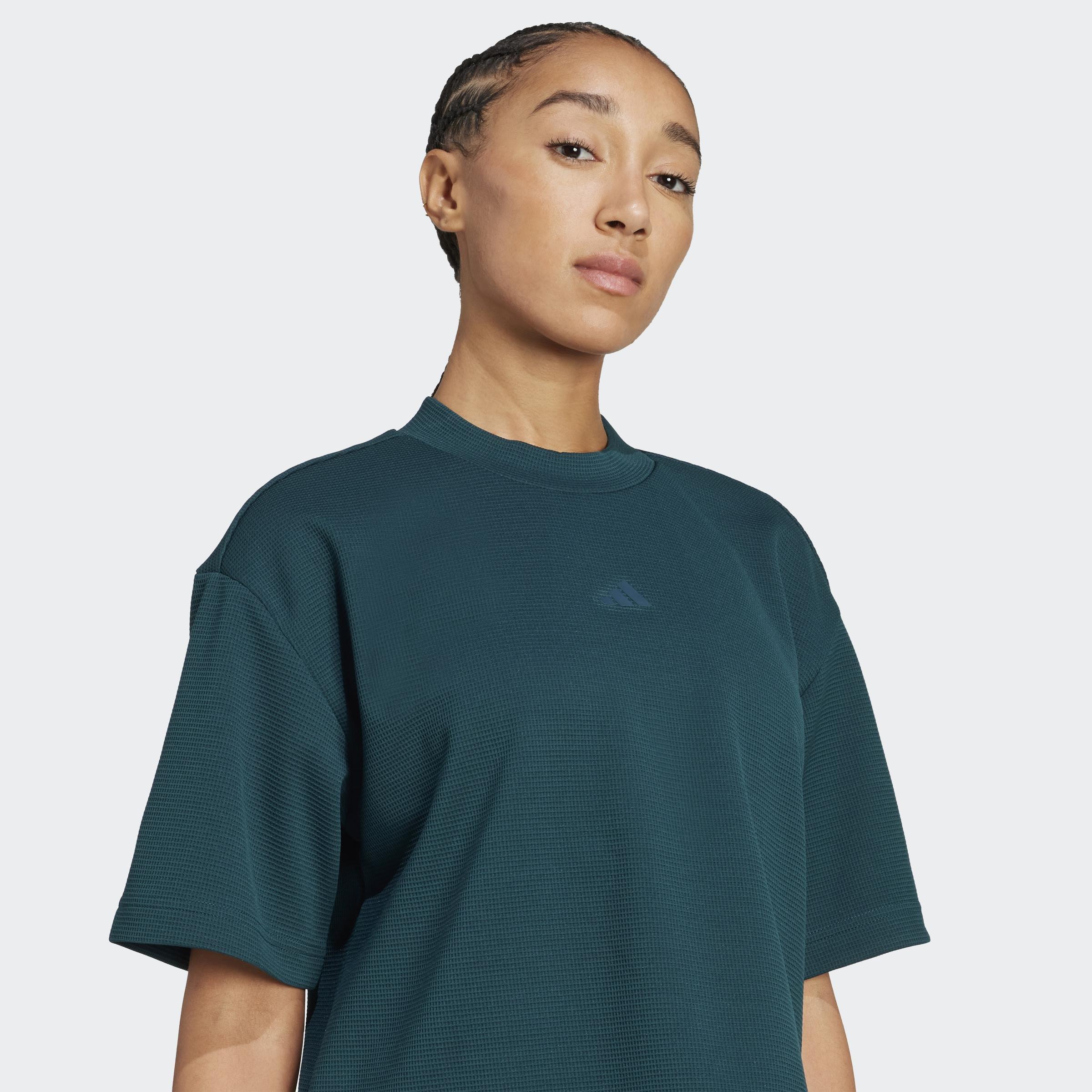 Yoga Motion Waffle T-Shirt, Green, A701_ONE, large image number 2