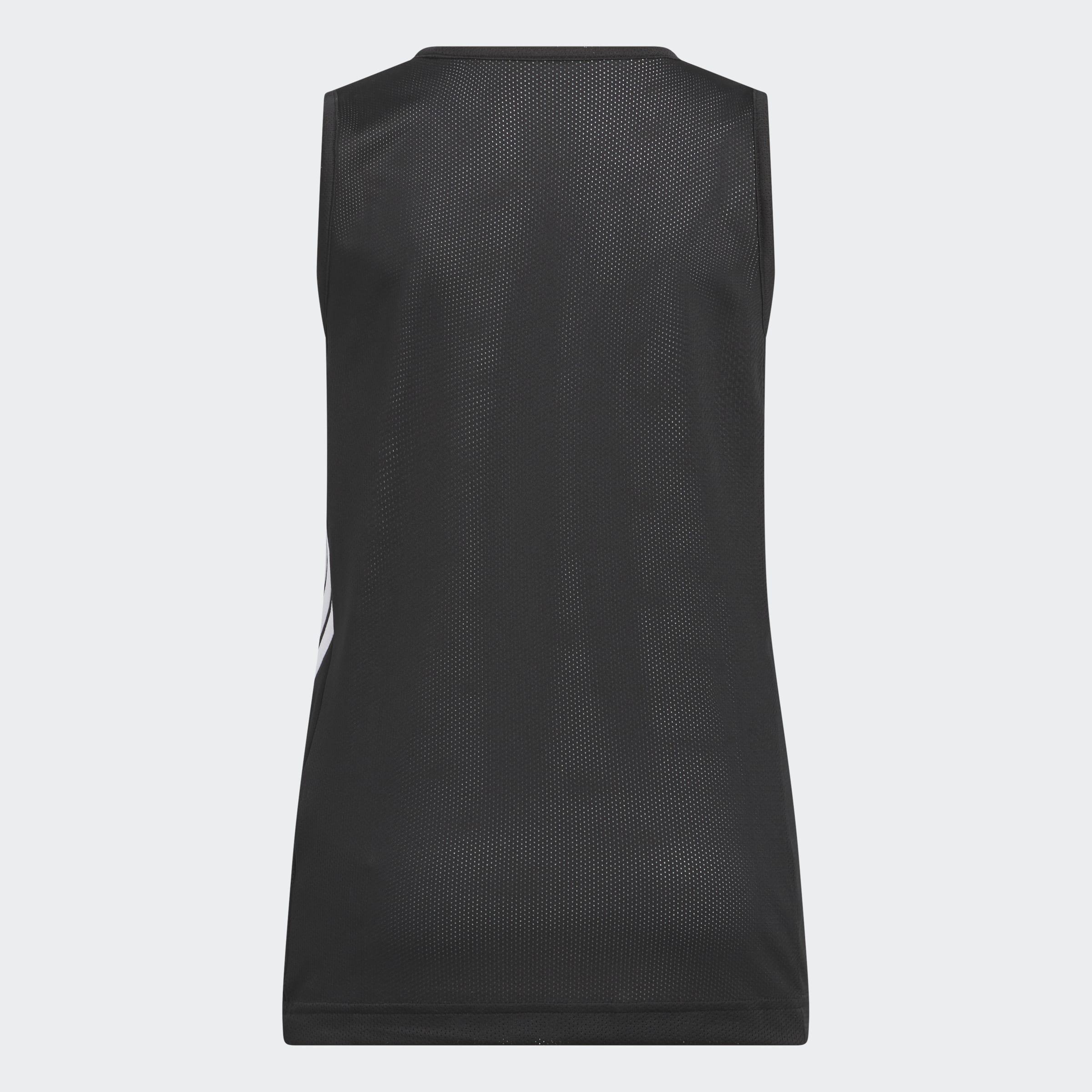 Kids Unisex 3G Speed Reversible Basketball Aeroready Jerseys, Black, A701_ONE, large image number 3