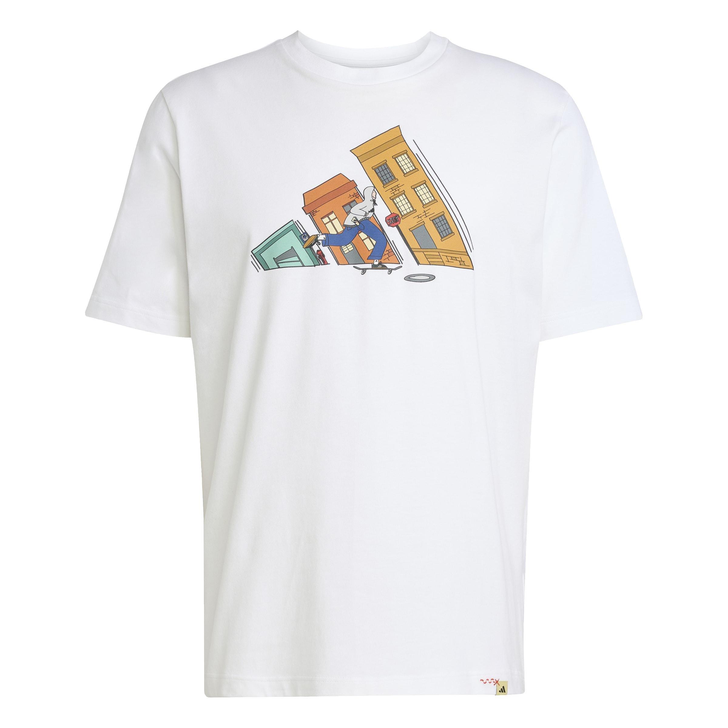 Doodle Hunt Skate Graphic T-Shirt, White, A701_ONE, large image number 0
