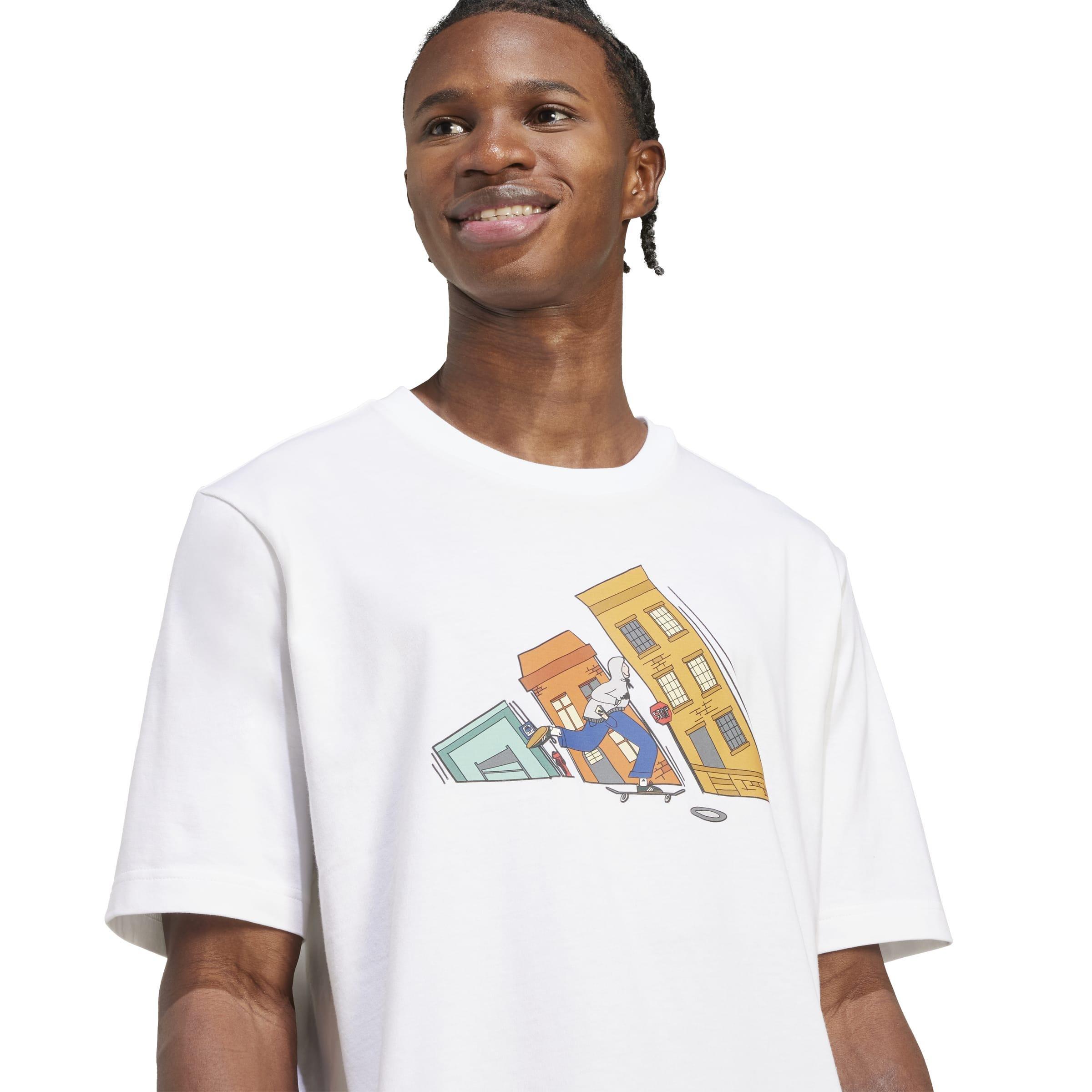 Doodle Hunt Skate Graphic T-Shirt, White, A701_ONE, large image number 3