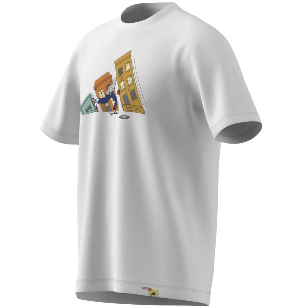 Doodle Hunt Skate Graphic T-Shirt, White, A701_ONE, large image number 5