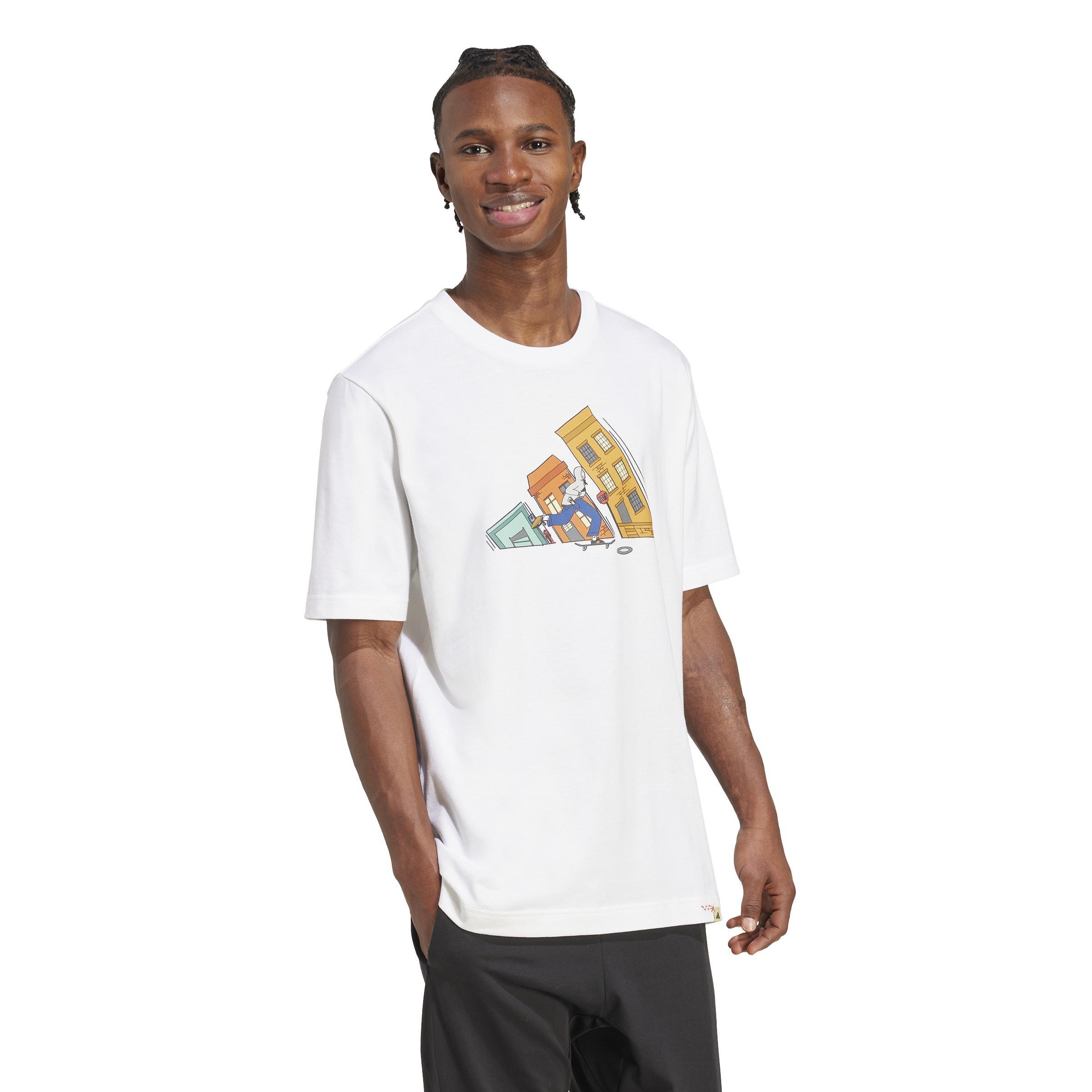 Doodle Hunt Skate Graphic T-Shirt, White, A701_ONE, large image number 7