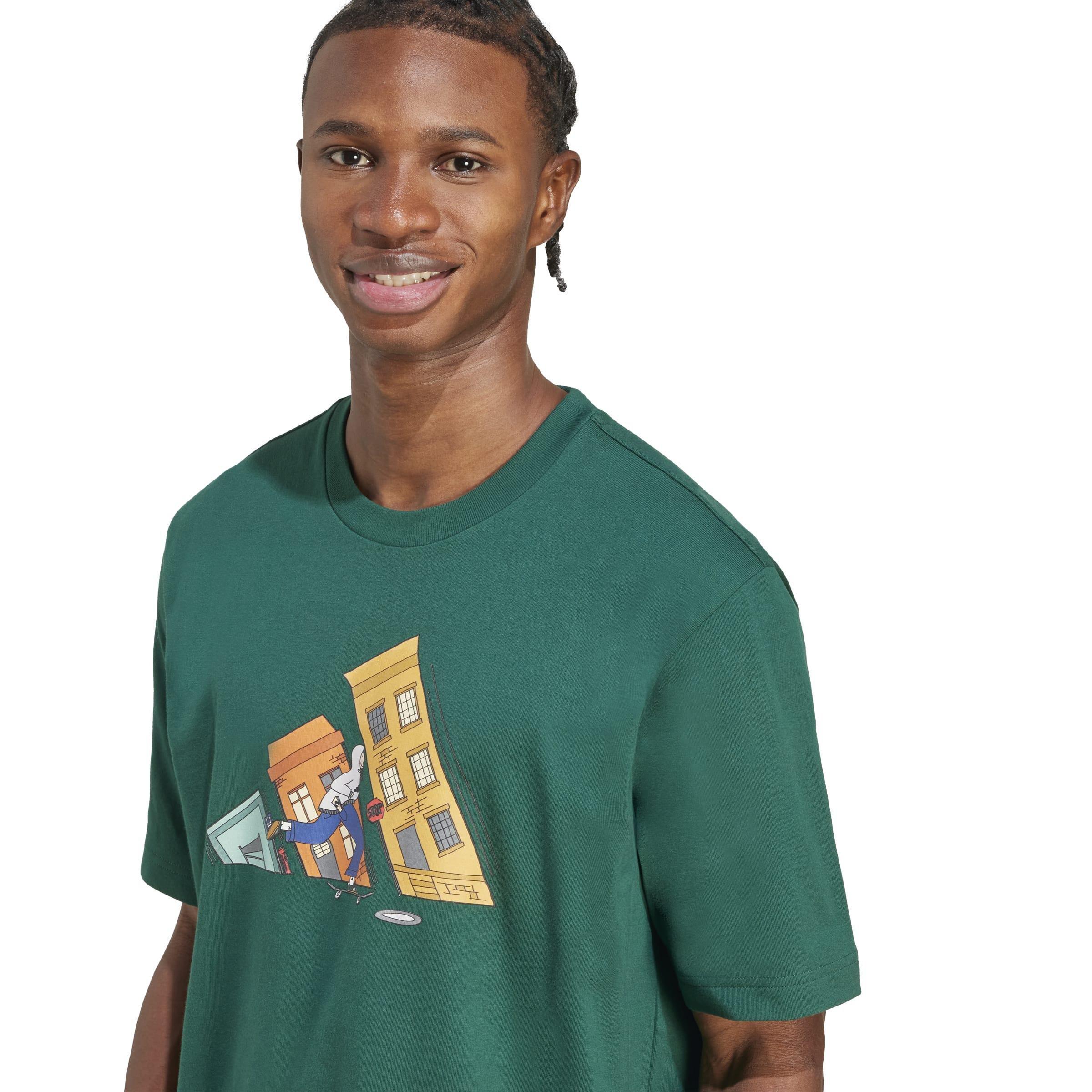 Doodle Hunt Skate Graphic T-Shirt, Green, A701_ONE, large image number 3