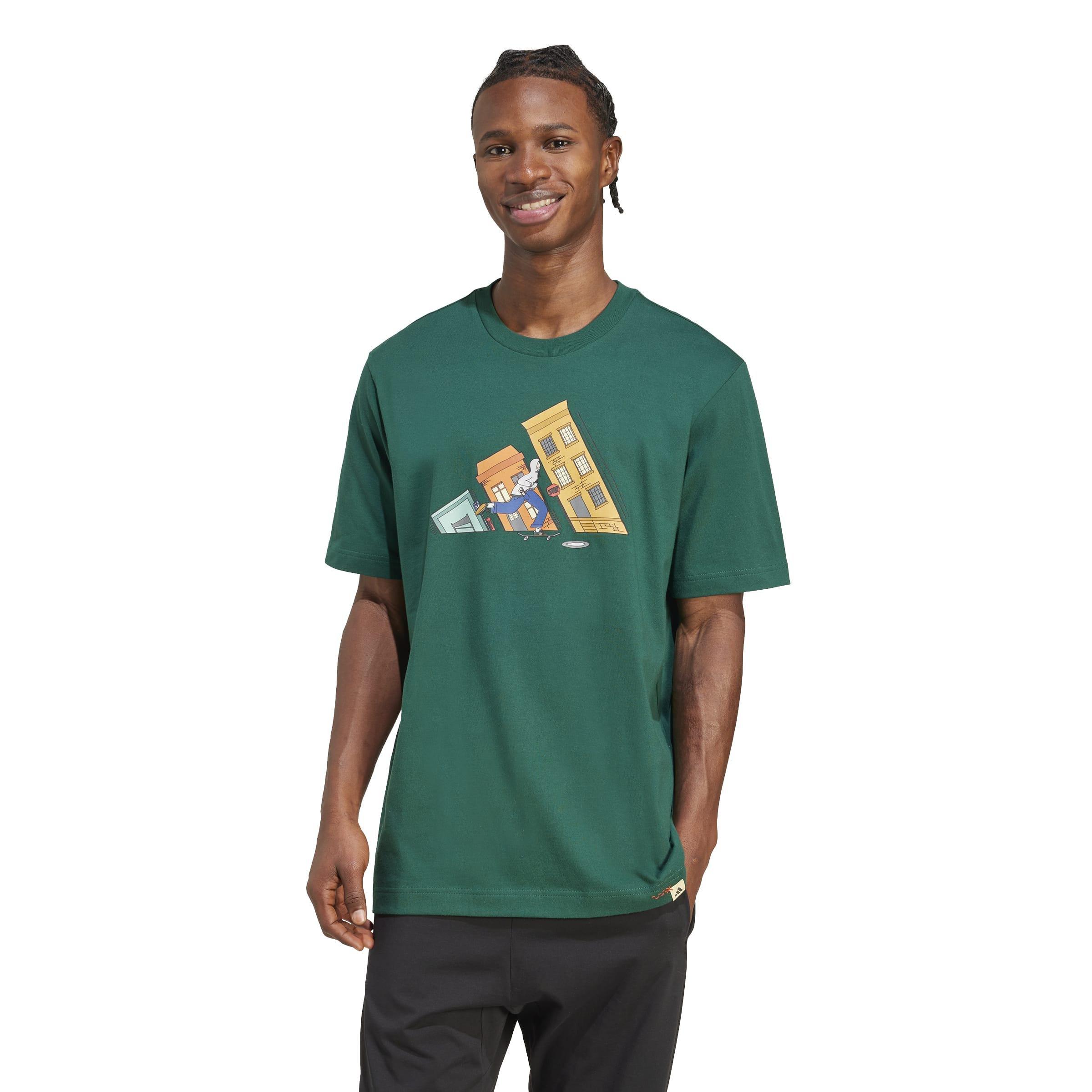 Doodle Hunt Skate Graphic T-Shirt, Green, A701_ONE, large image number 4