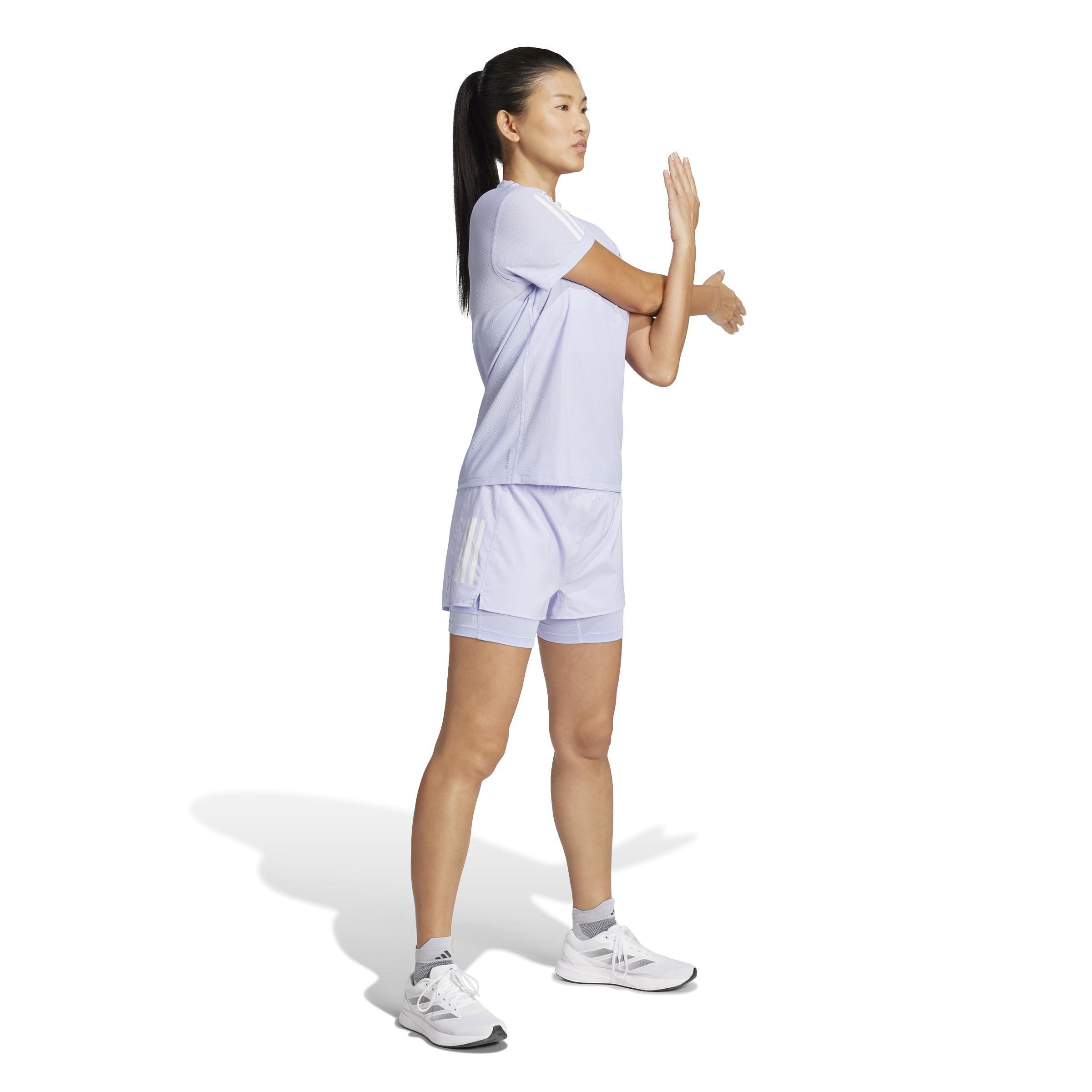 Own the Run Climacool 2-in-1 Shorts, Purple, A701_ONE, large image number 6