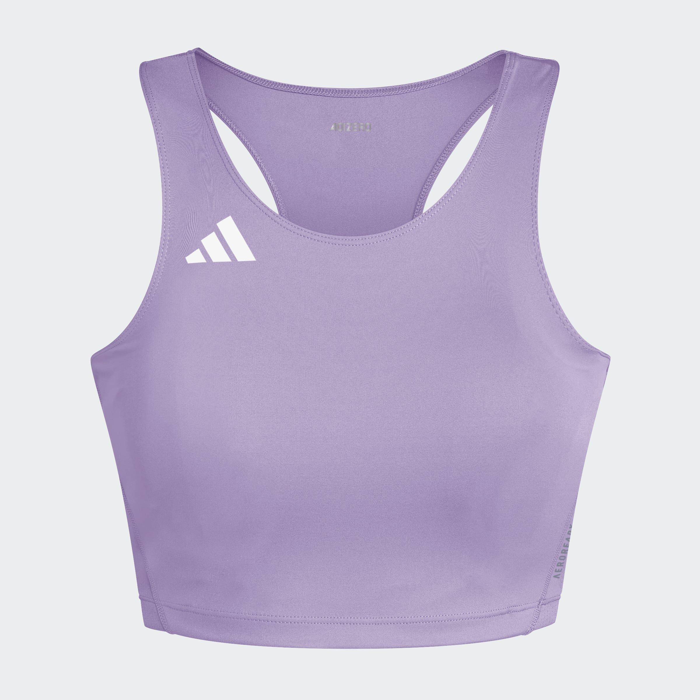Adizero Essentials Running Crop Top, Purple