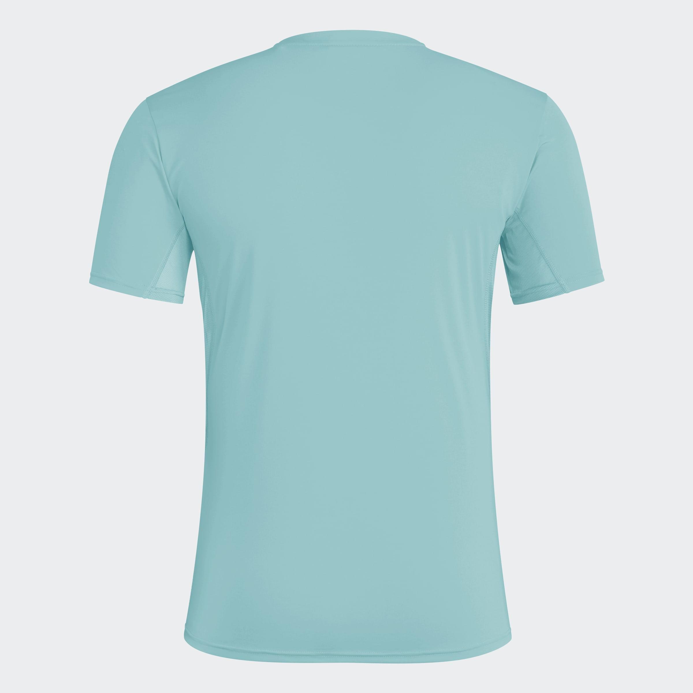 Adizero Essentials Running T-Shirt, Turquoise, A701_ONE, large image number 3