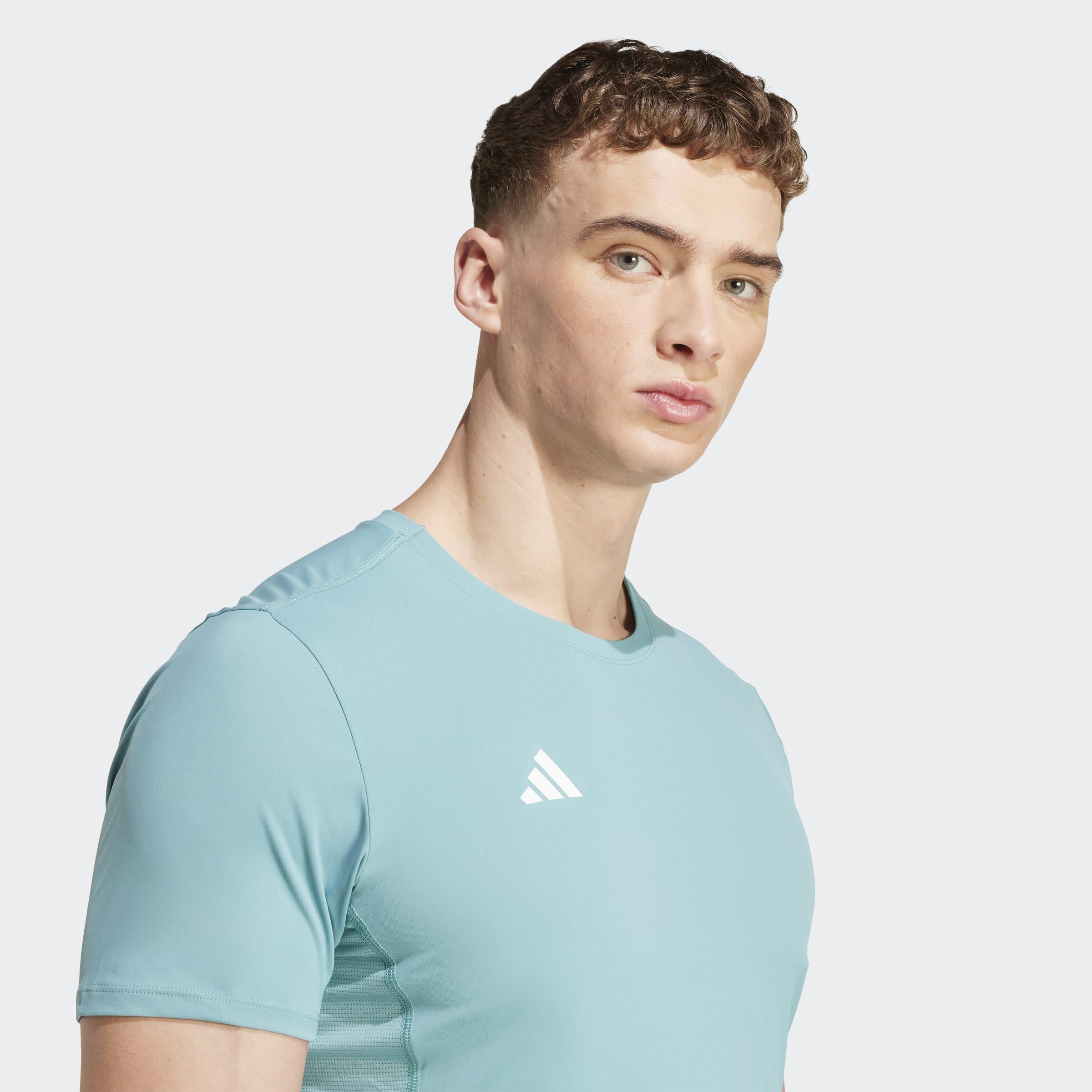 Adizero Essentials Running T-Shirt, Turquoise, A701_ONE, large image number 5