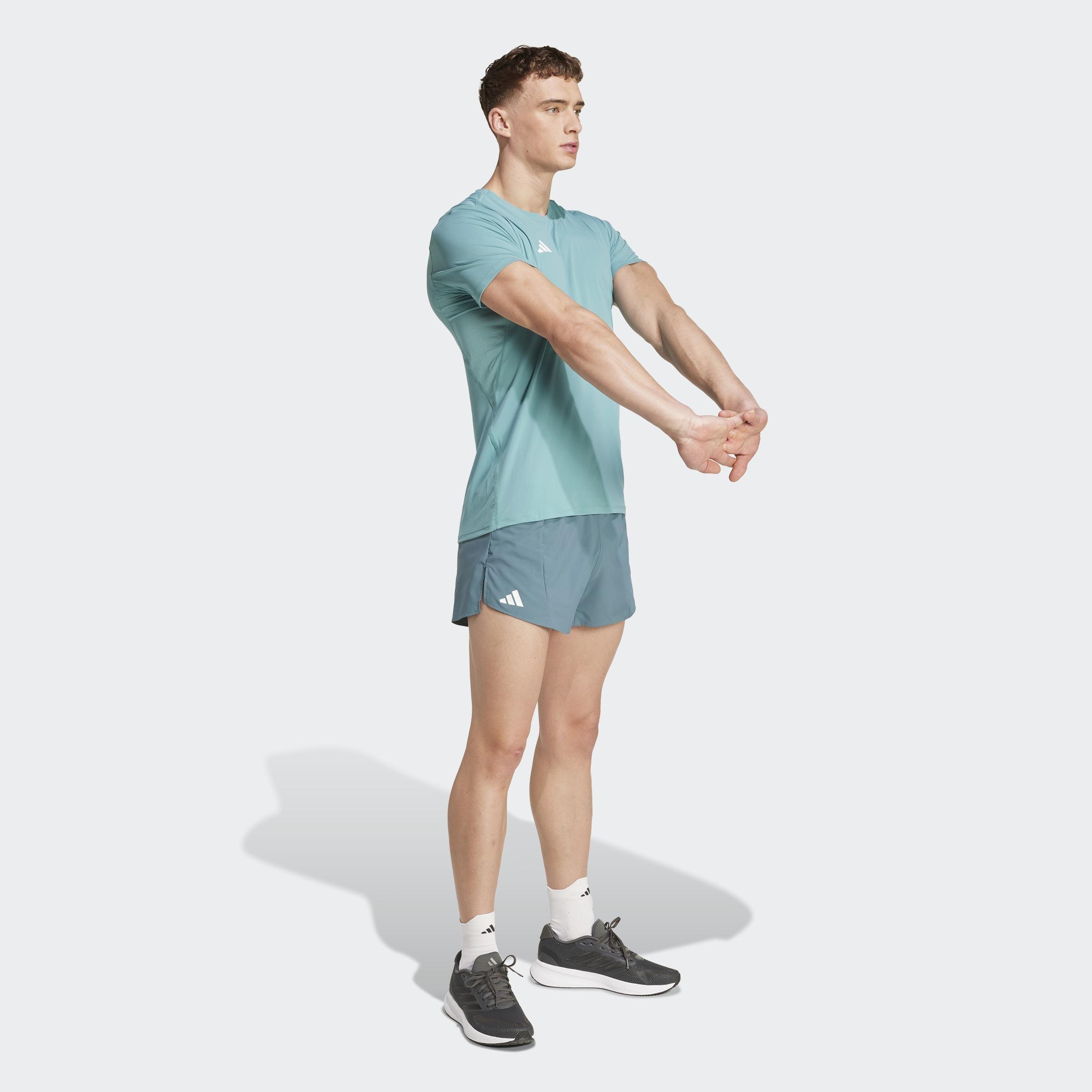 Adizero Essentials Running T-Shirt, Turquoise, A701_ONE, large image number 8