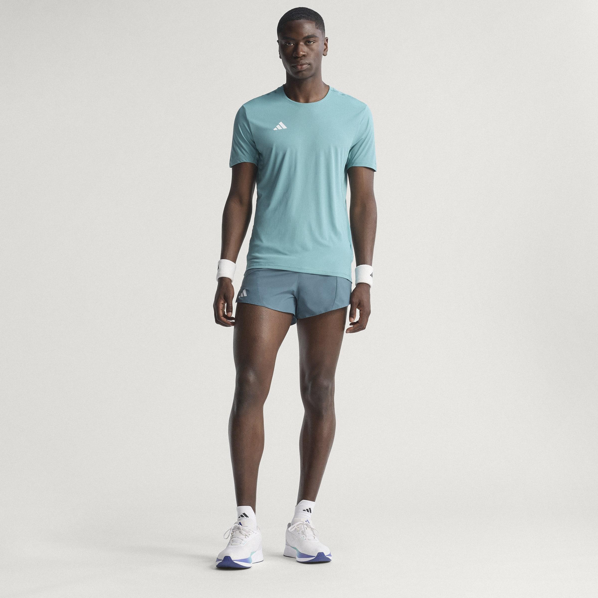 Adizero Essentials Running T-Shirt, Turquoise, A701_ONE, large image number 9