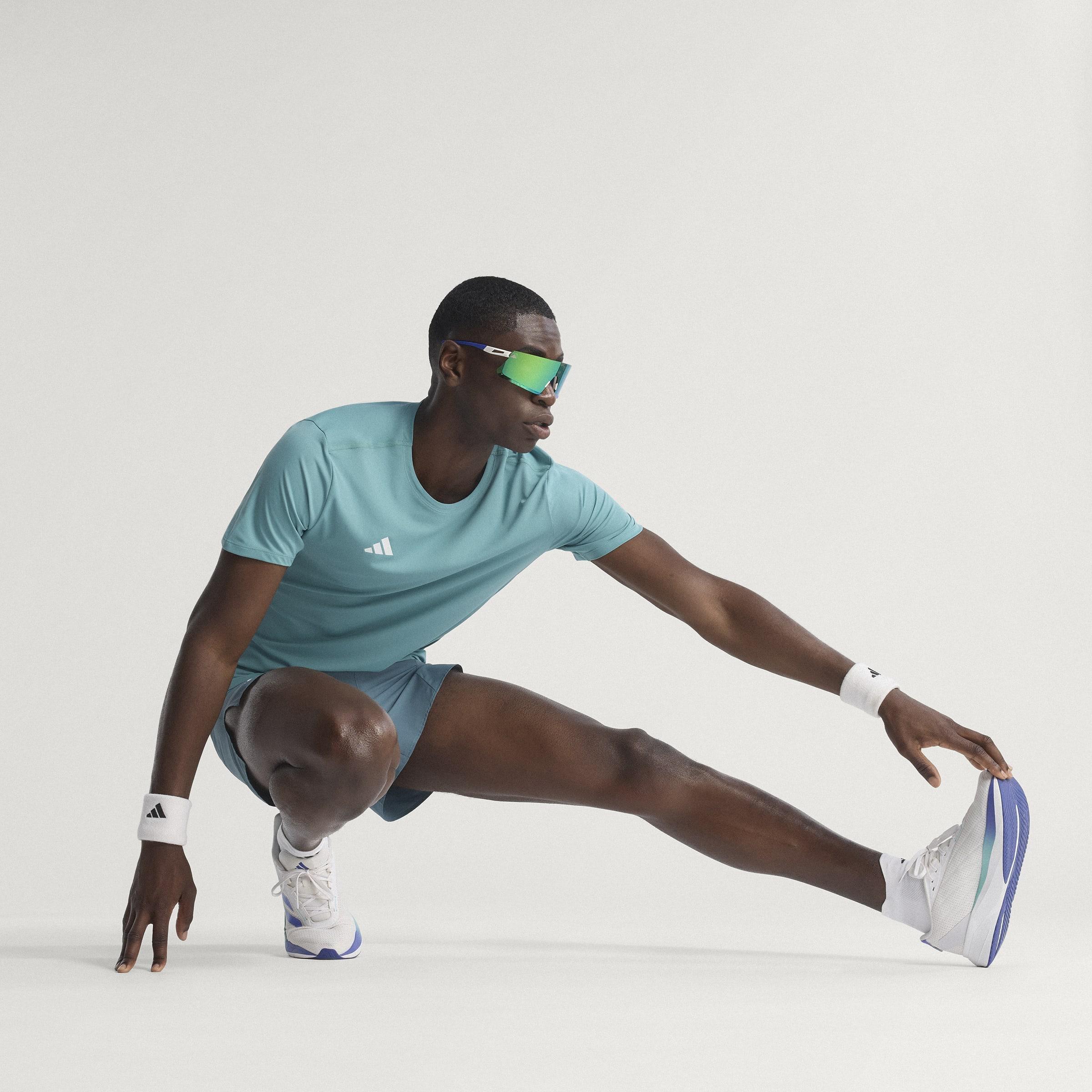 Adizero Essentials Running T-Shirt, Turquoise, A701_ONE, large image number 12