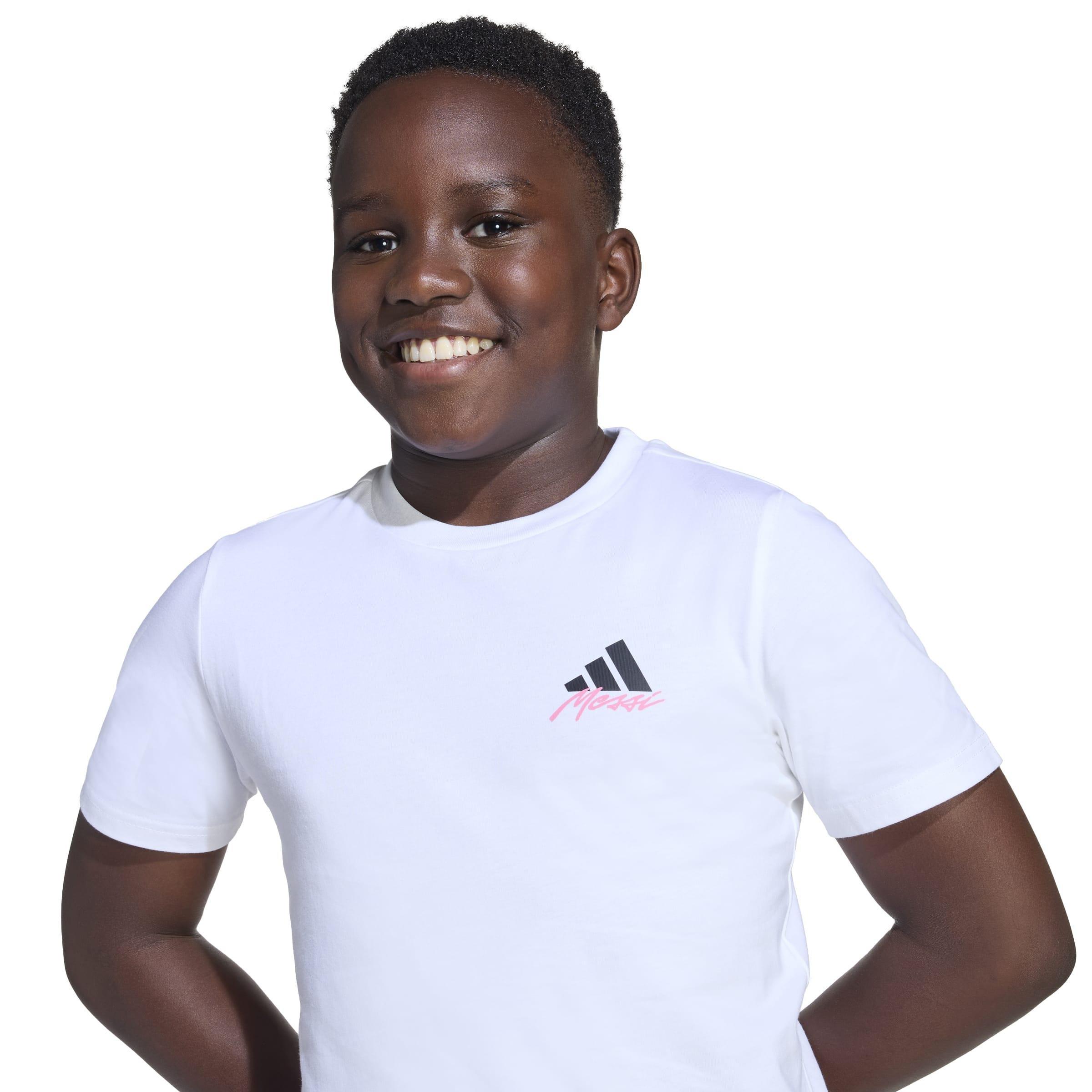 Kids Messi Icon Graphic T-Shirt, White, A701_ONE, large image number 4