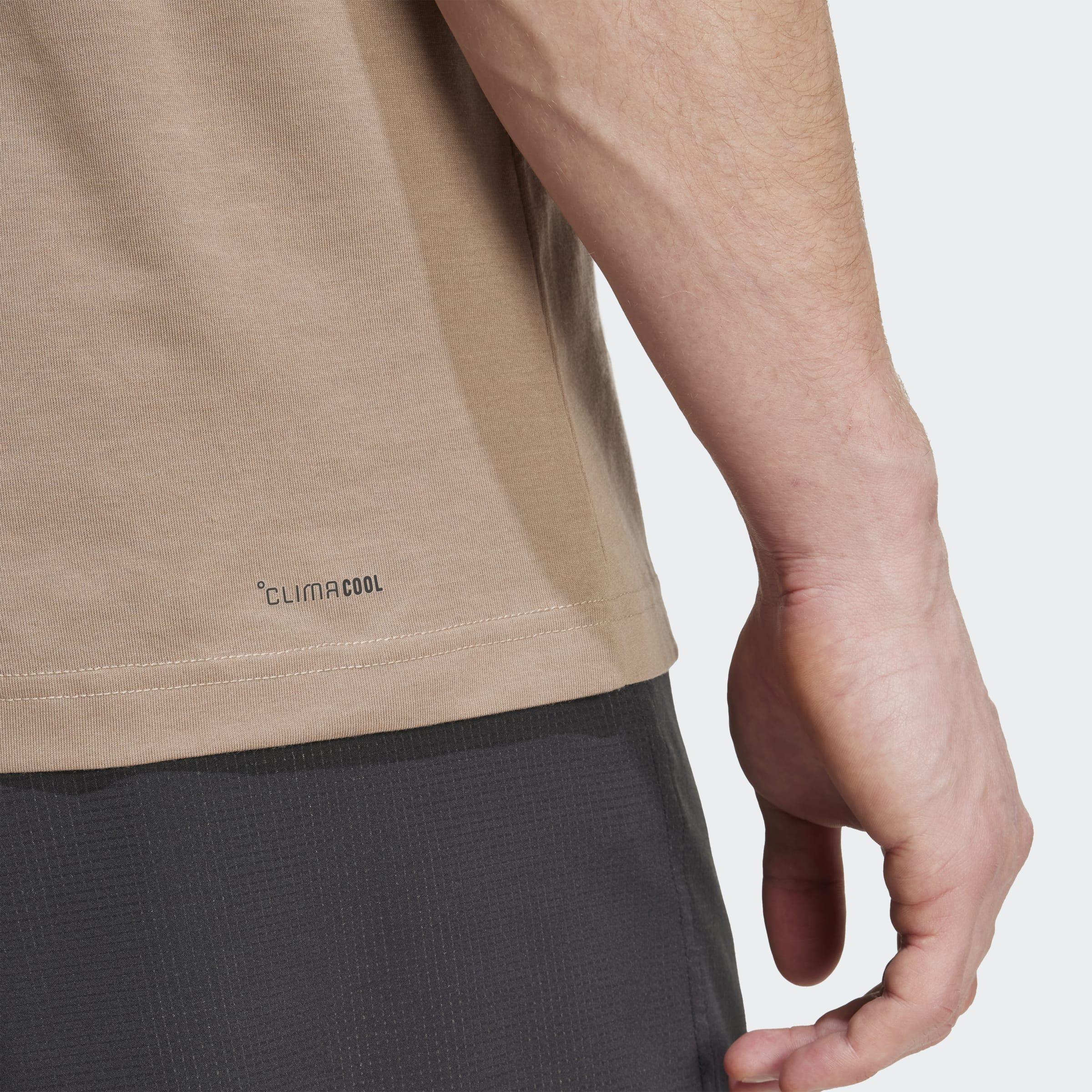 CLIMACOOL Category Training Graphic T-Shirt, Brown, A701_ONE, large image number 3