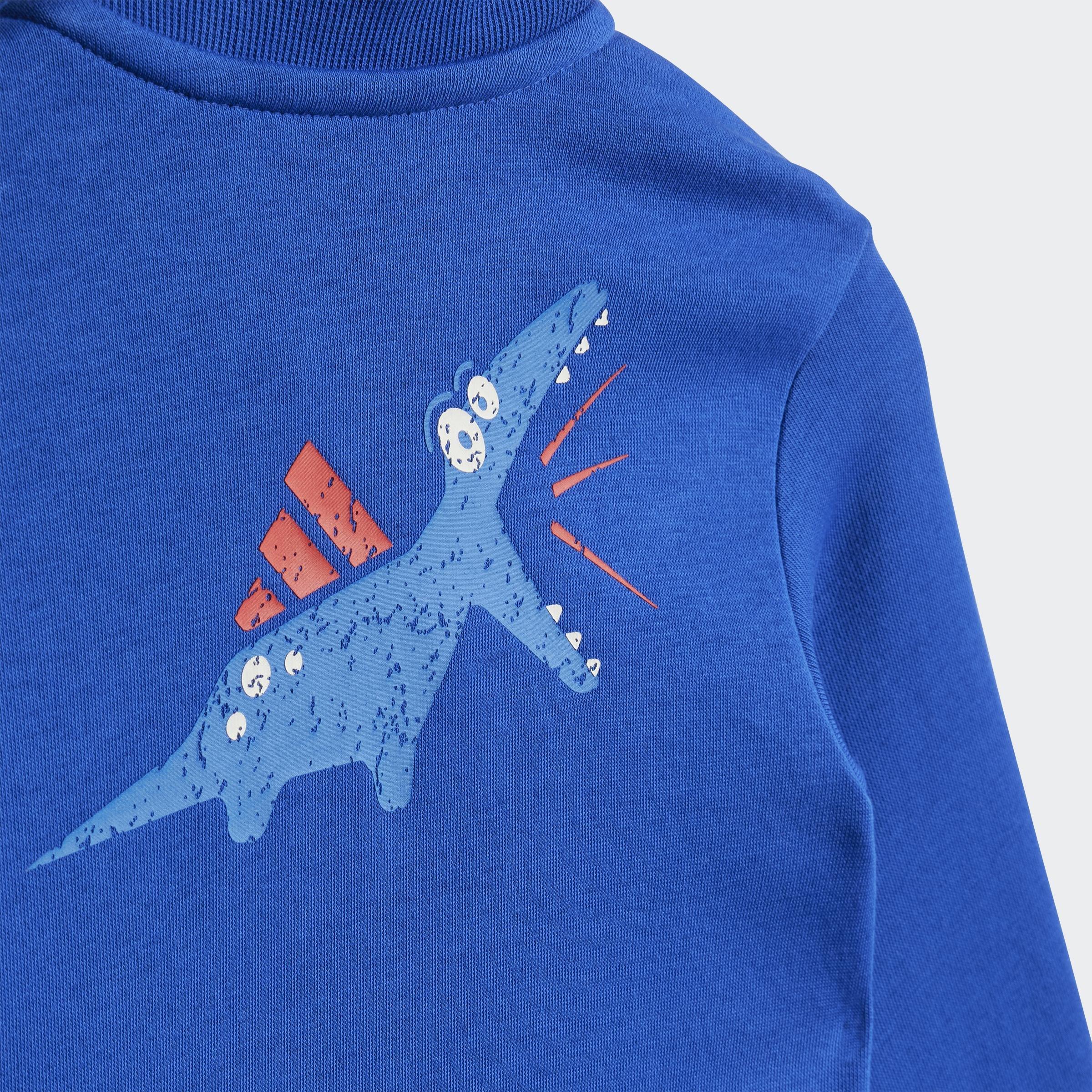 Kids Unisex Seasonal Essentials Adiraptor Fleece Track Suit, Blue, A701_ONE, large image number 6