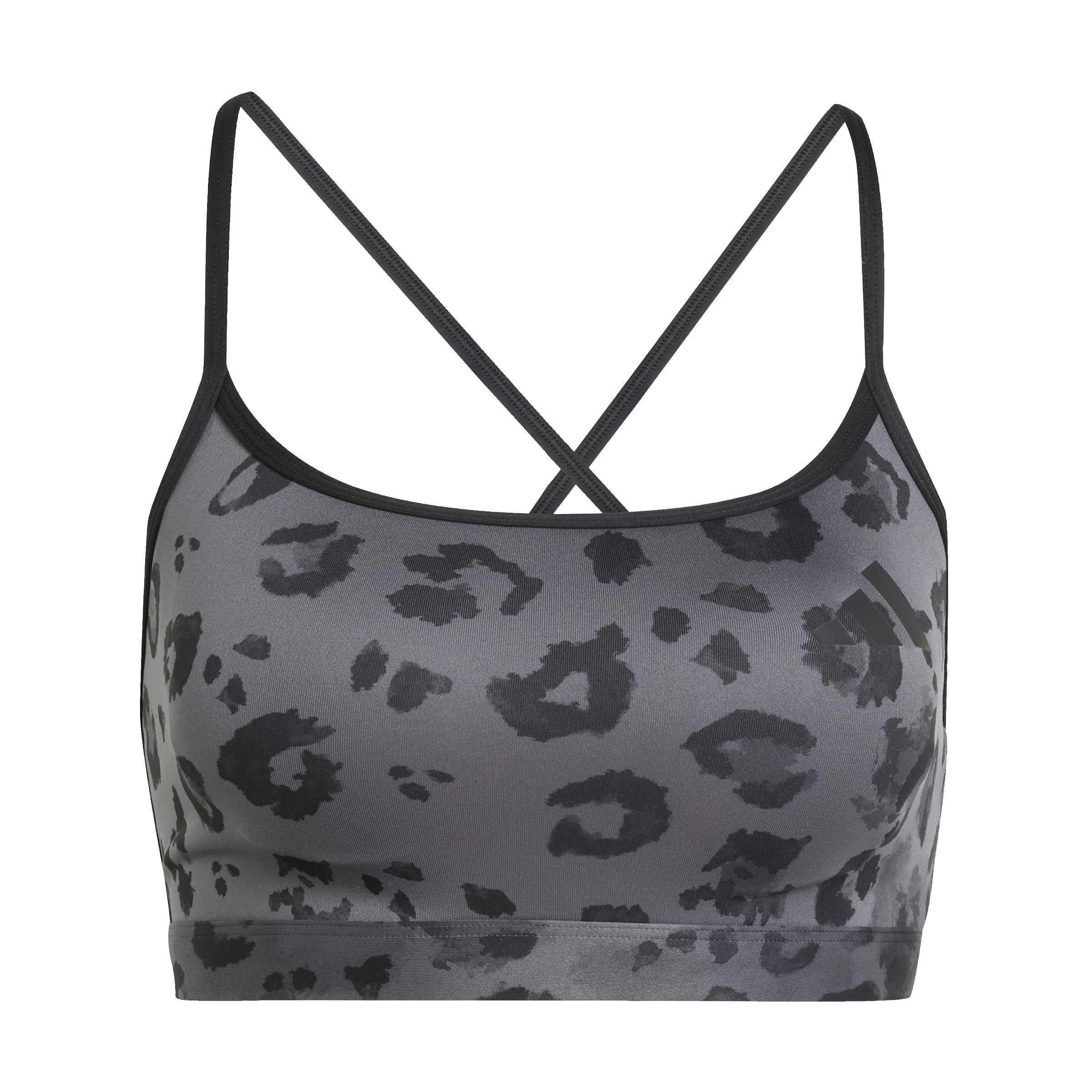 Powerreact Essentials Light Support Bra Print, Grey, , large image number 0