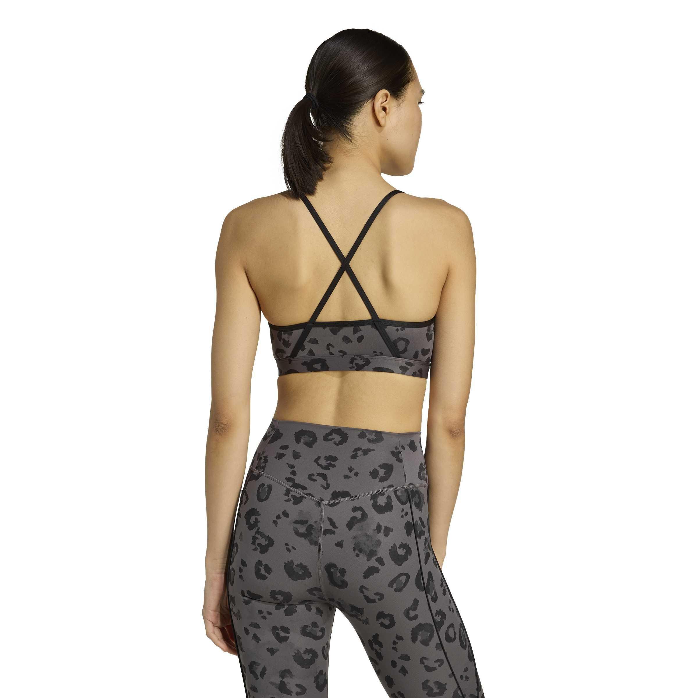 Powerreact Essentials Light Support Bra Print, Grey, , large image number 1