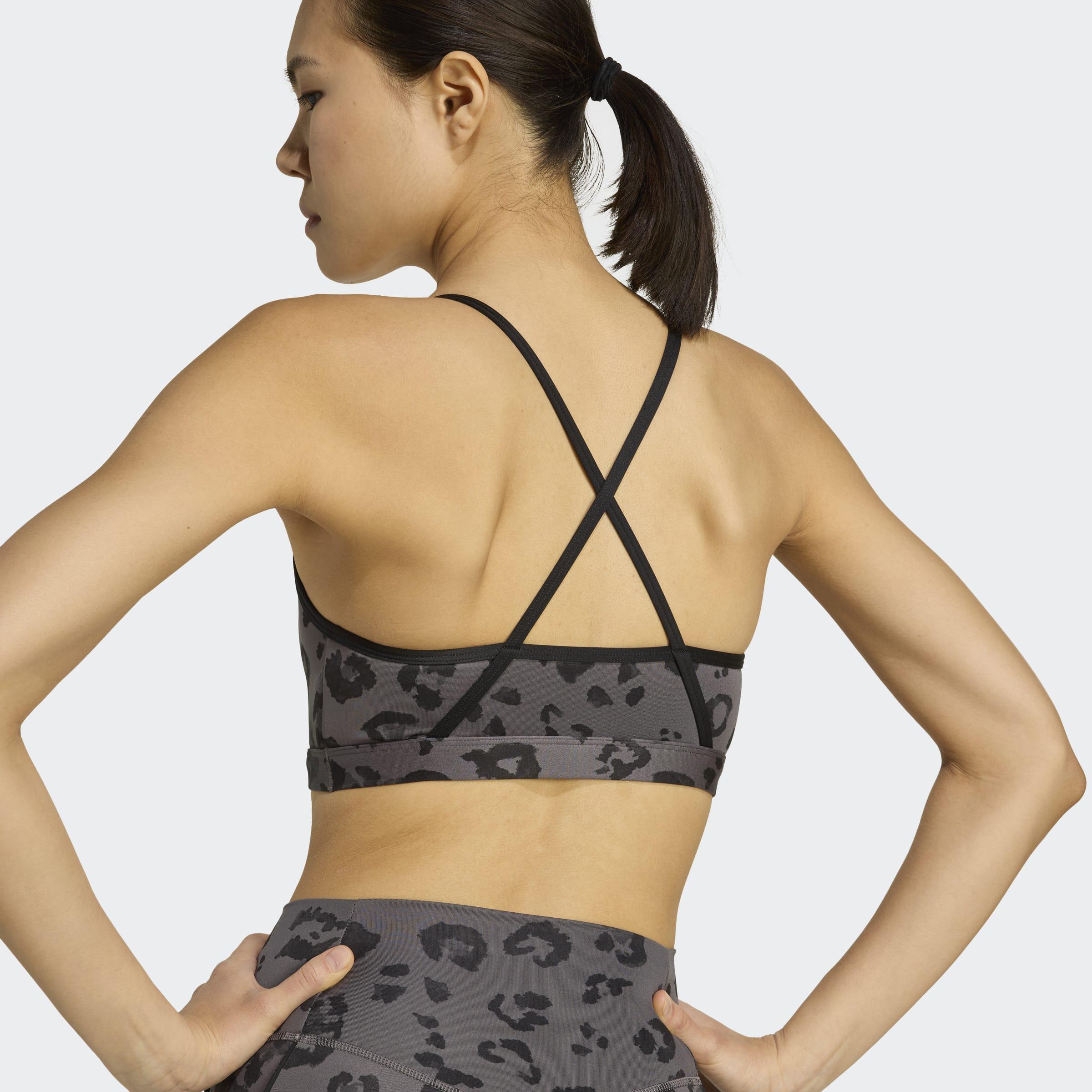 Powerreact Essentials Light Support Bra Print, Grey, A701_ONE, large image number 3
