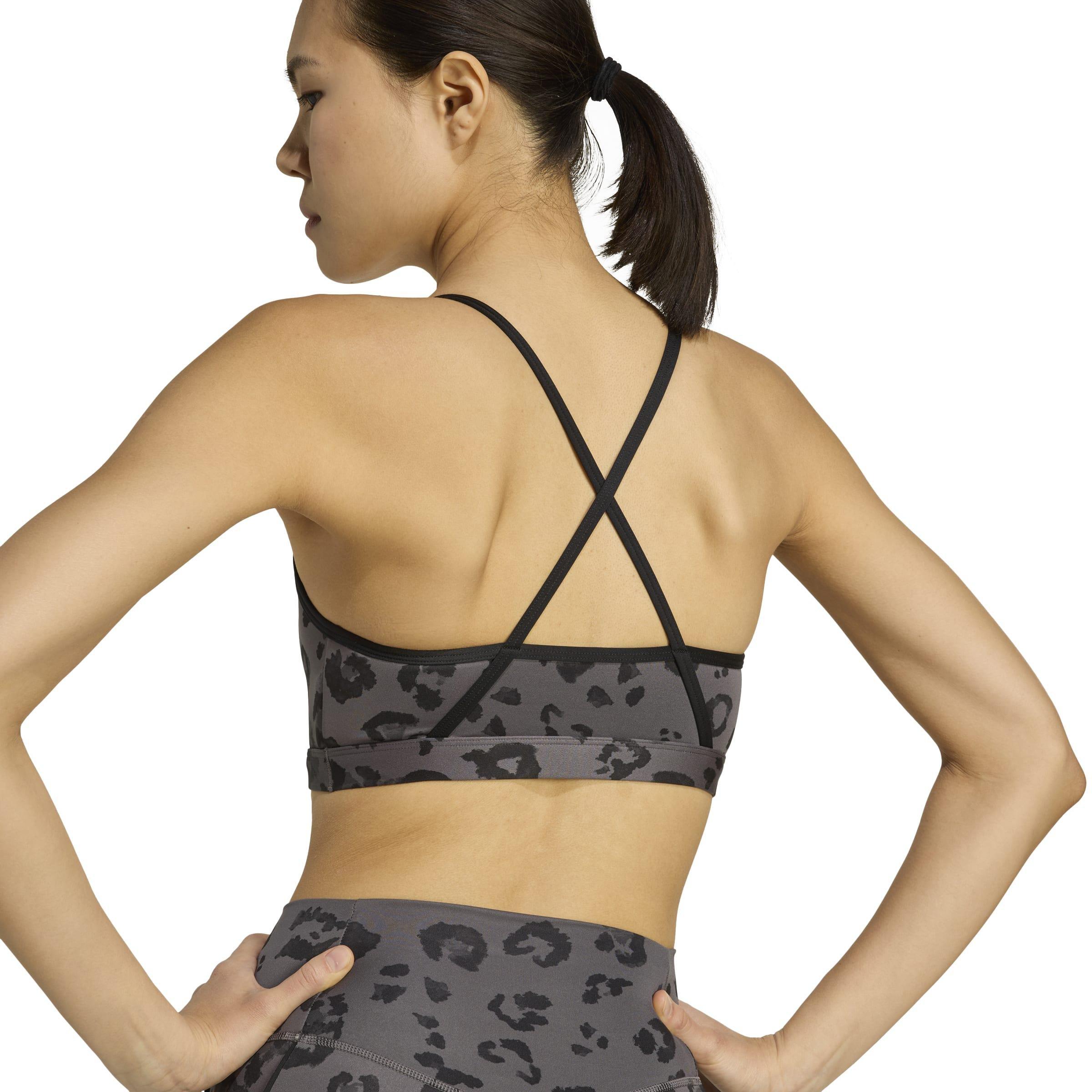 Powerreact Essentials Light Support Bra Print, Grey, , large image number 4