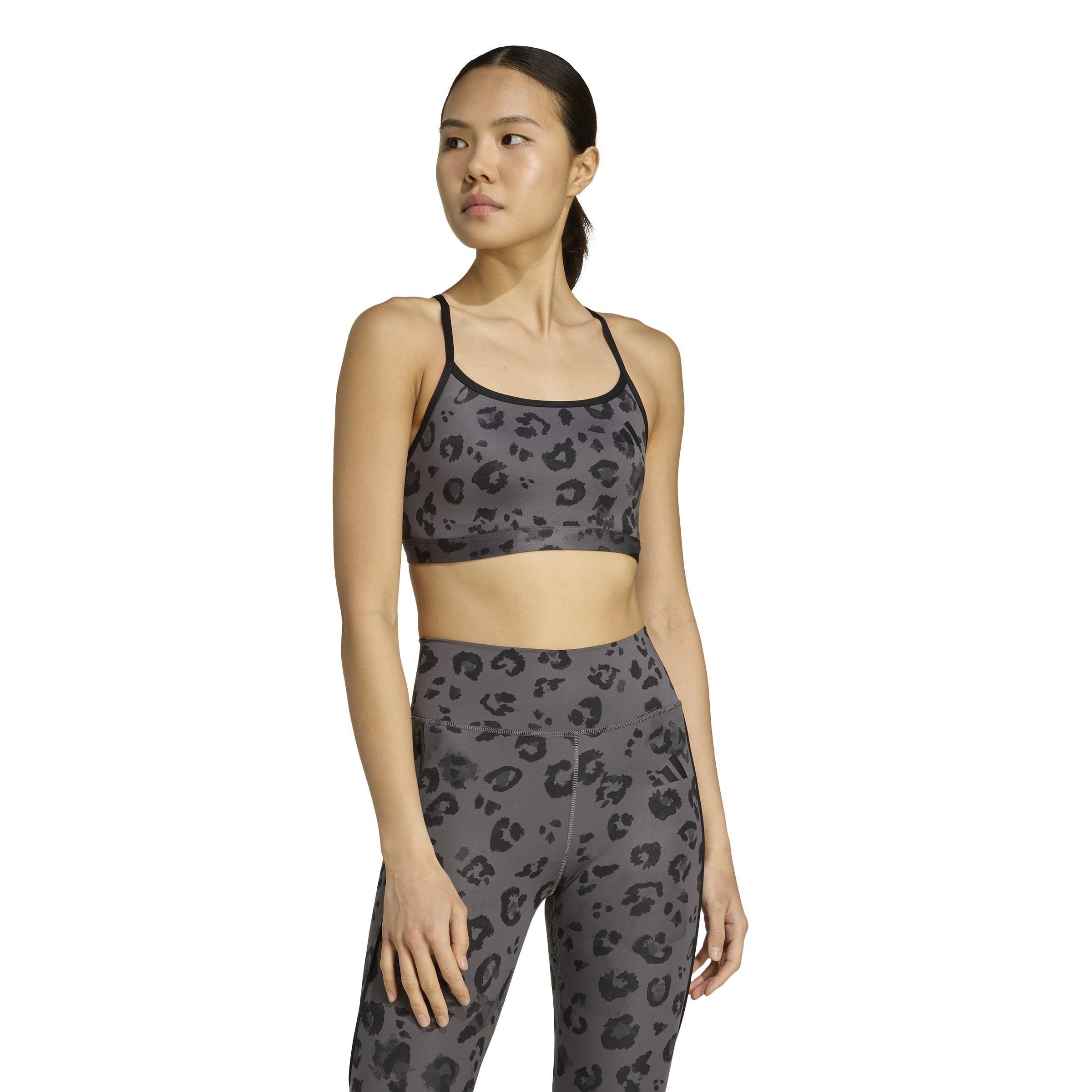 Powerreact Essentials Light Support Bra Print, Grey, , large image number 6