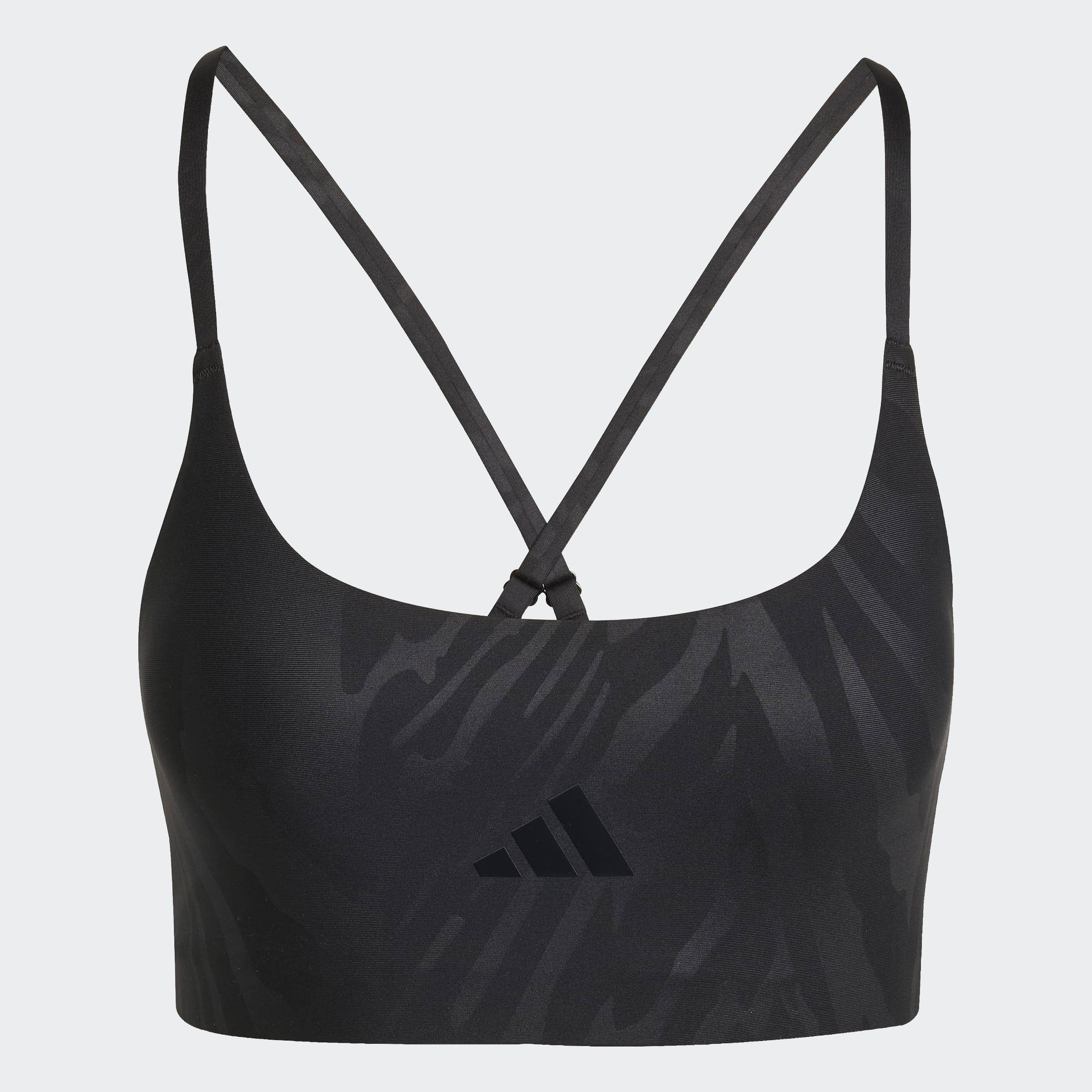 Powerimpact Light-Support AOP Bra, Black, A701_ONE, large image number 0