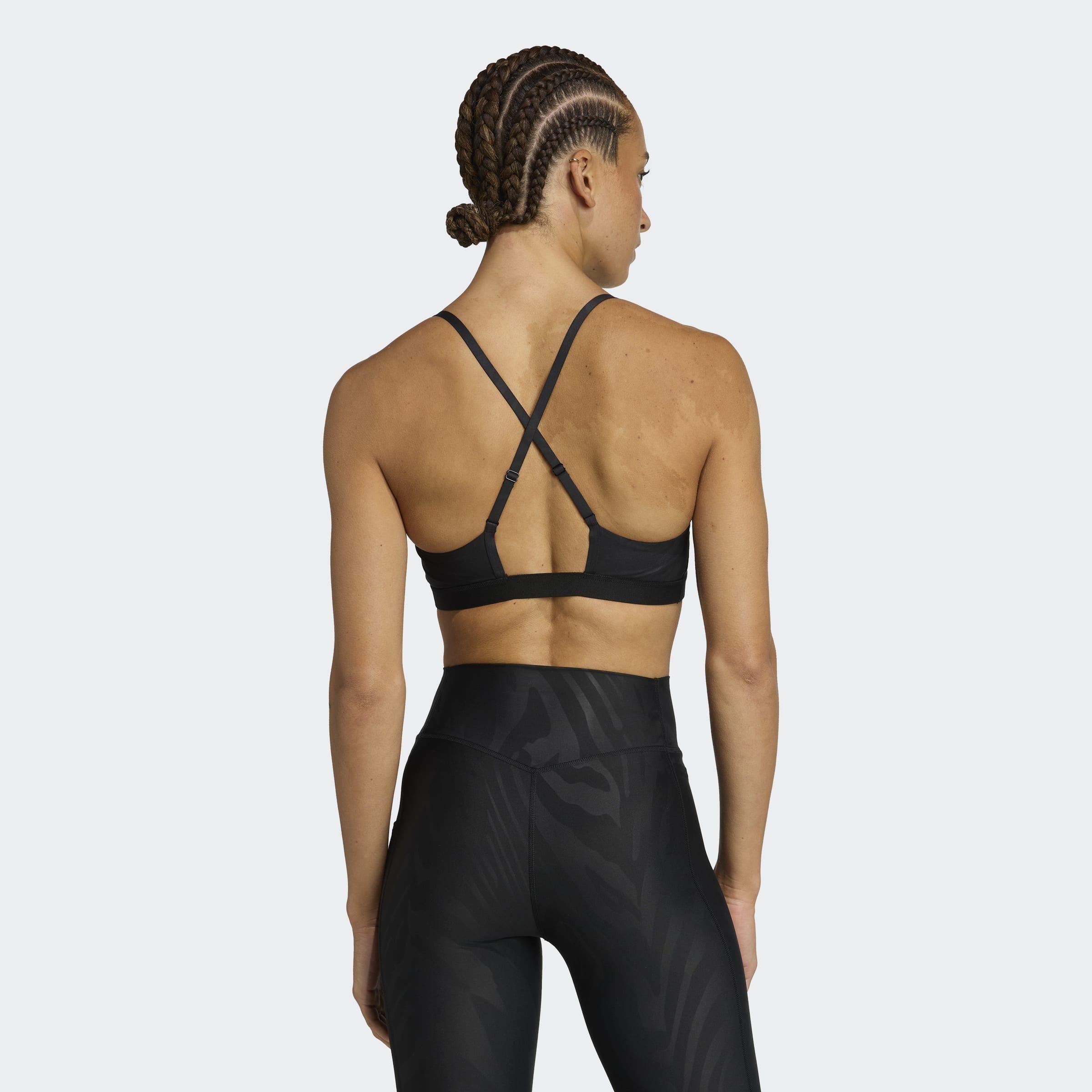 Powerimpact Light-Support AOP Bra, Black, A701_ONE, medium