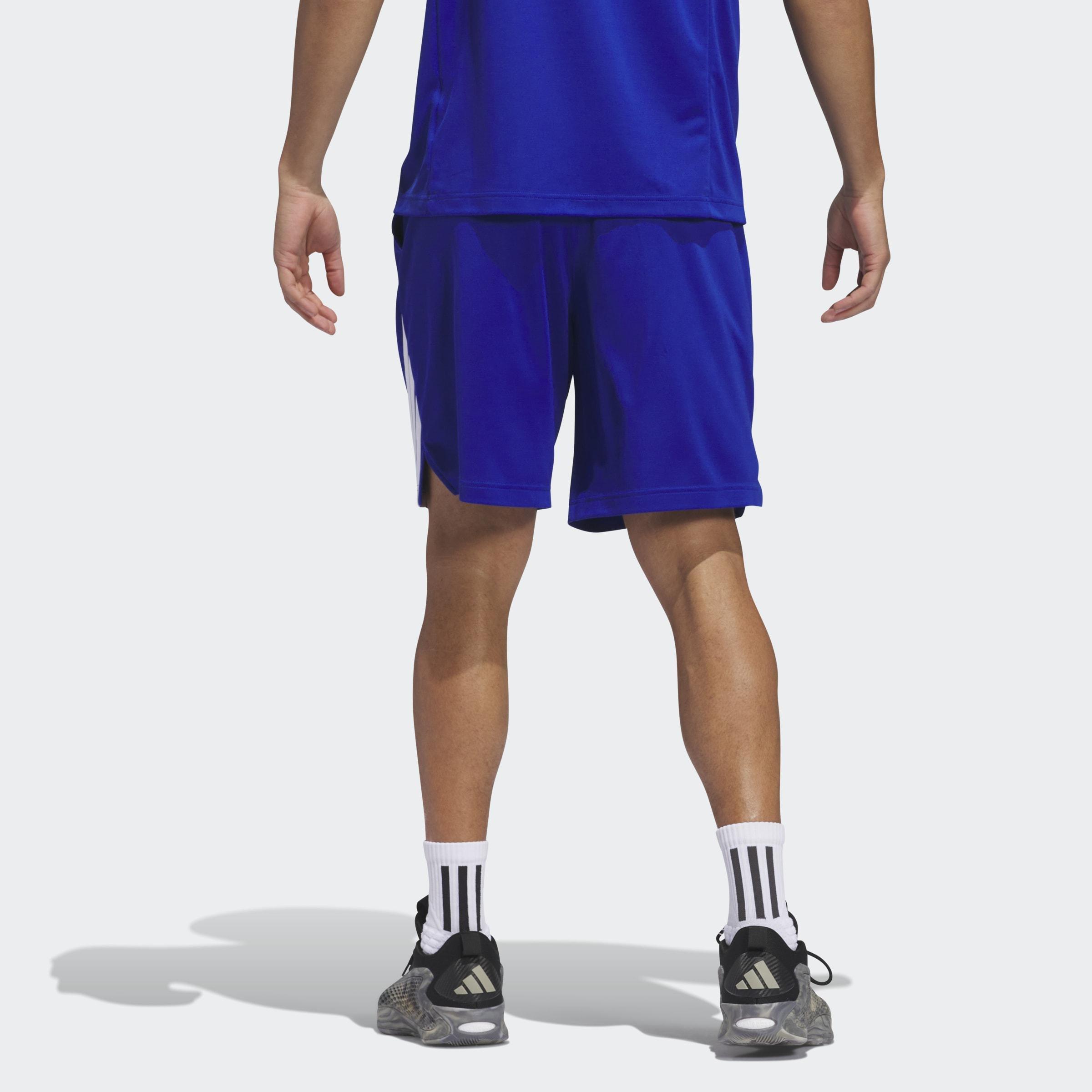 Legends 3-Stripes Basketball Shorts, Blue, A701_ONE, large image number 1