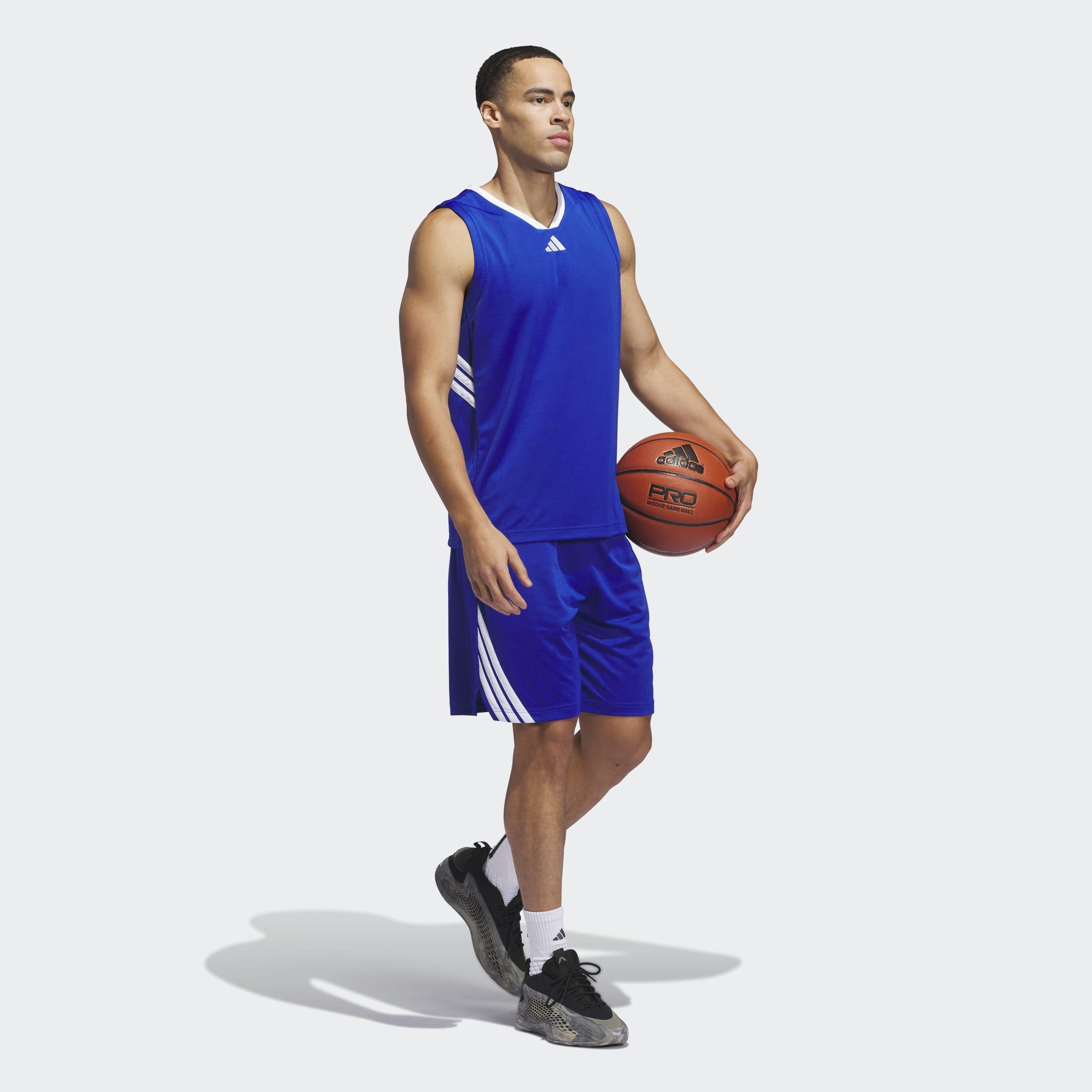 Legends 3-Stripes Basketball Shorts, Blue, A701_ONE, large image number 5