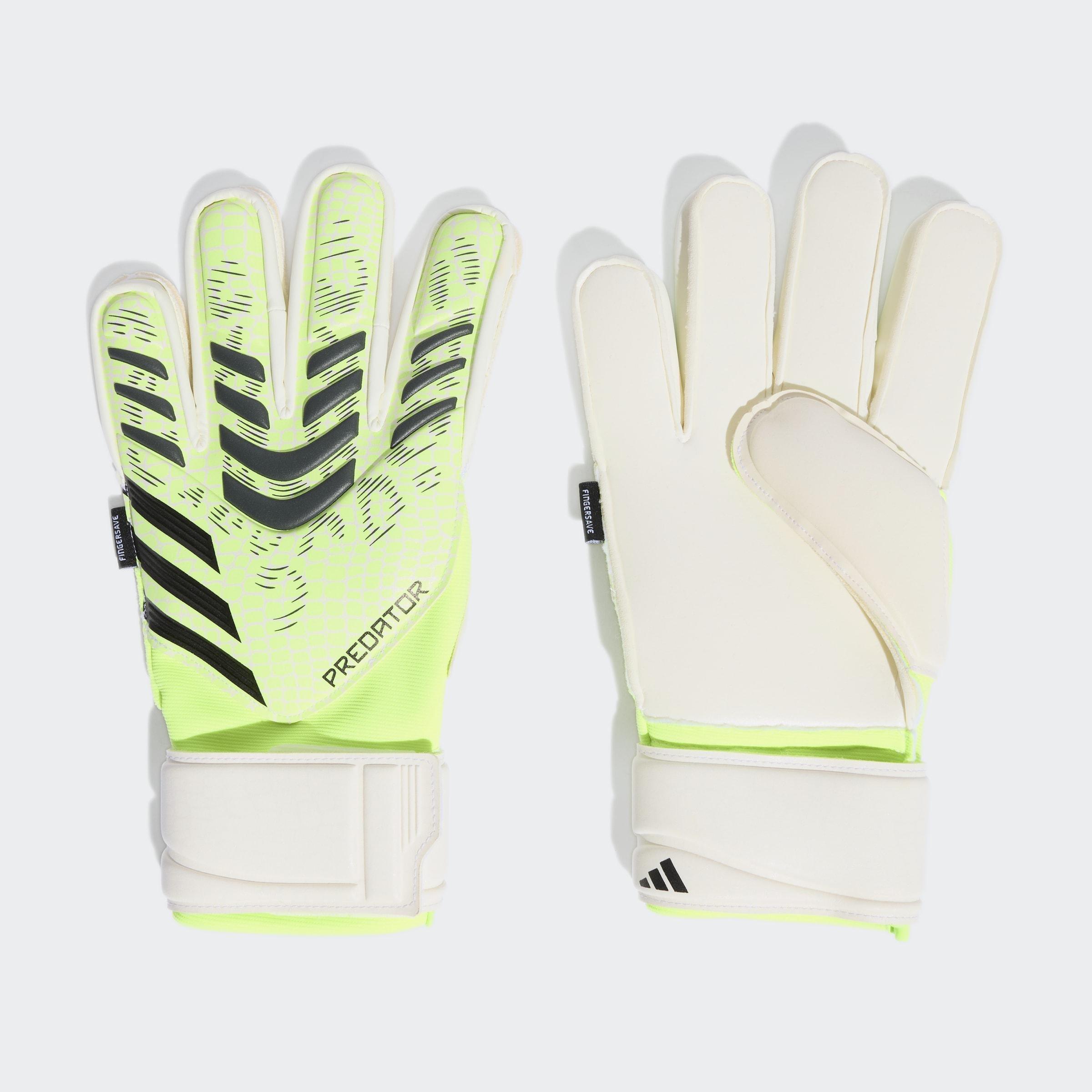 Unisex Predator Match Fingersave Goalkeeper Gloves, Green, A701_ONE, medium