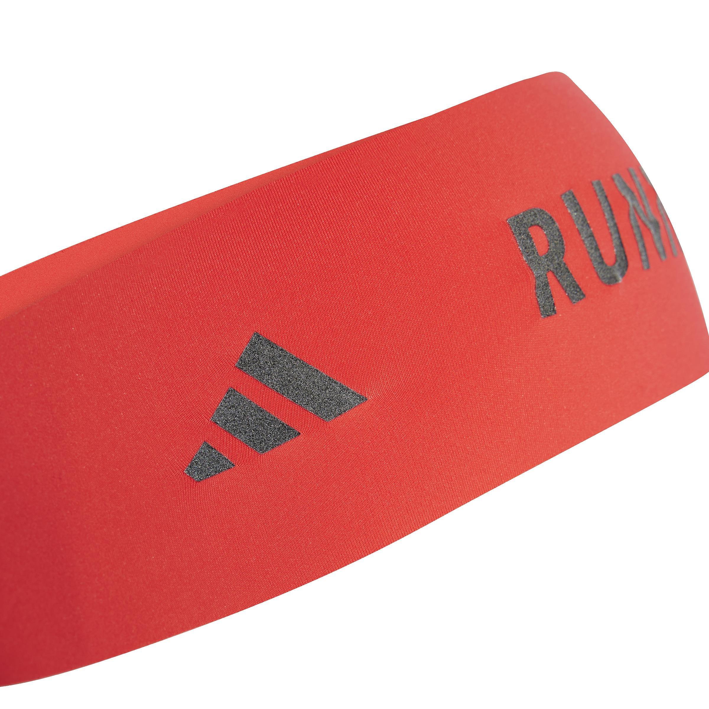 Unisex Running Climacool Headband, Red, A701_ONE, large image number 3