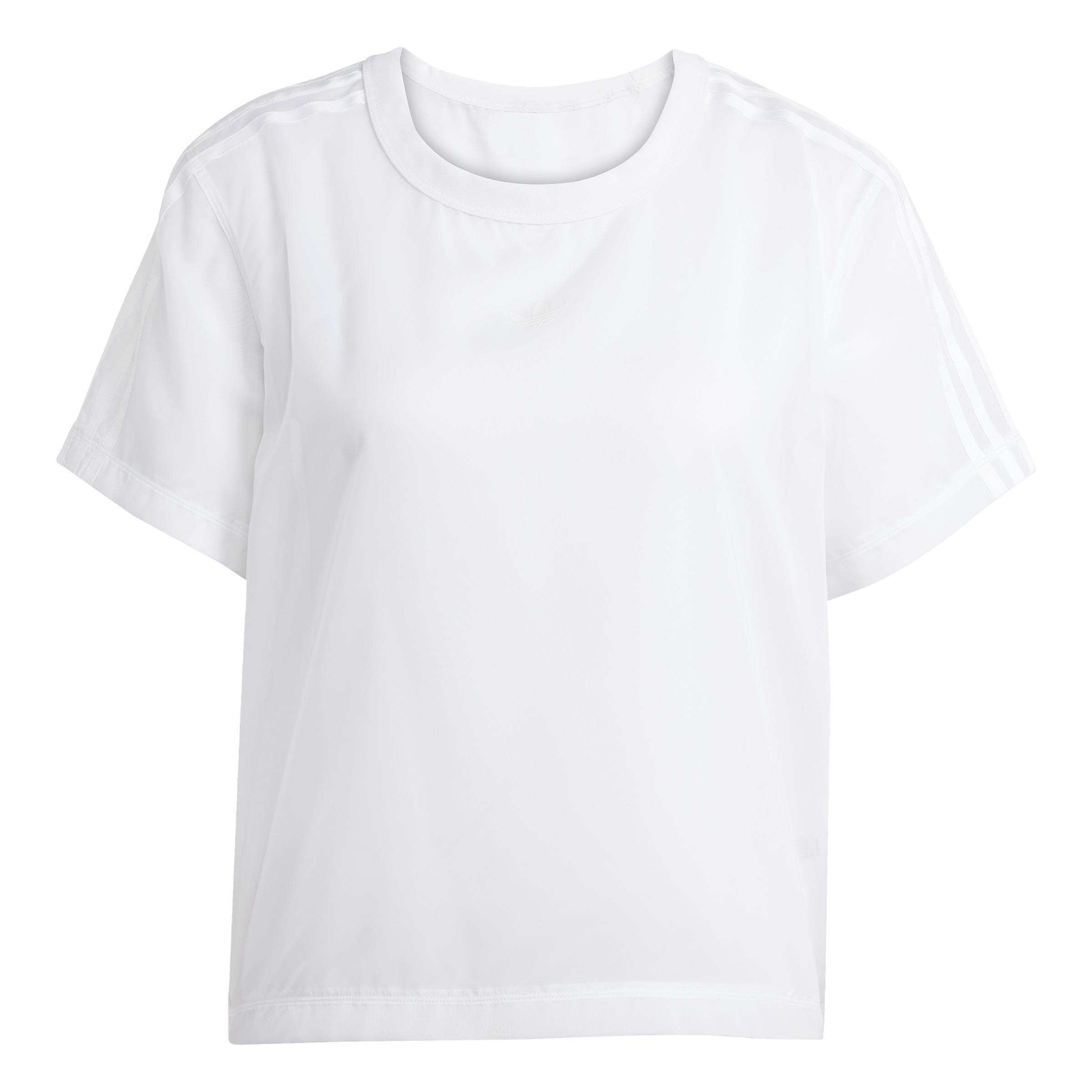 Adicolor Sheer 3-Stripes T-Shirt, White, A701_ONE, large image number 0