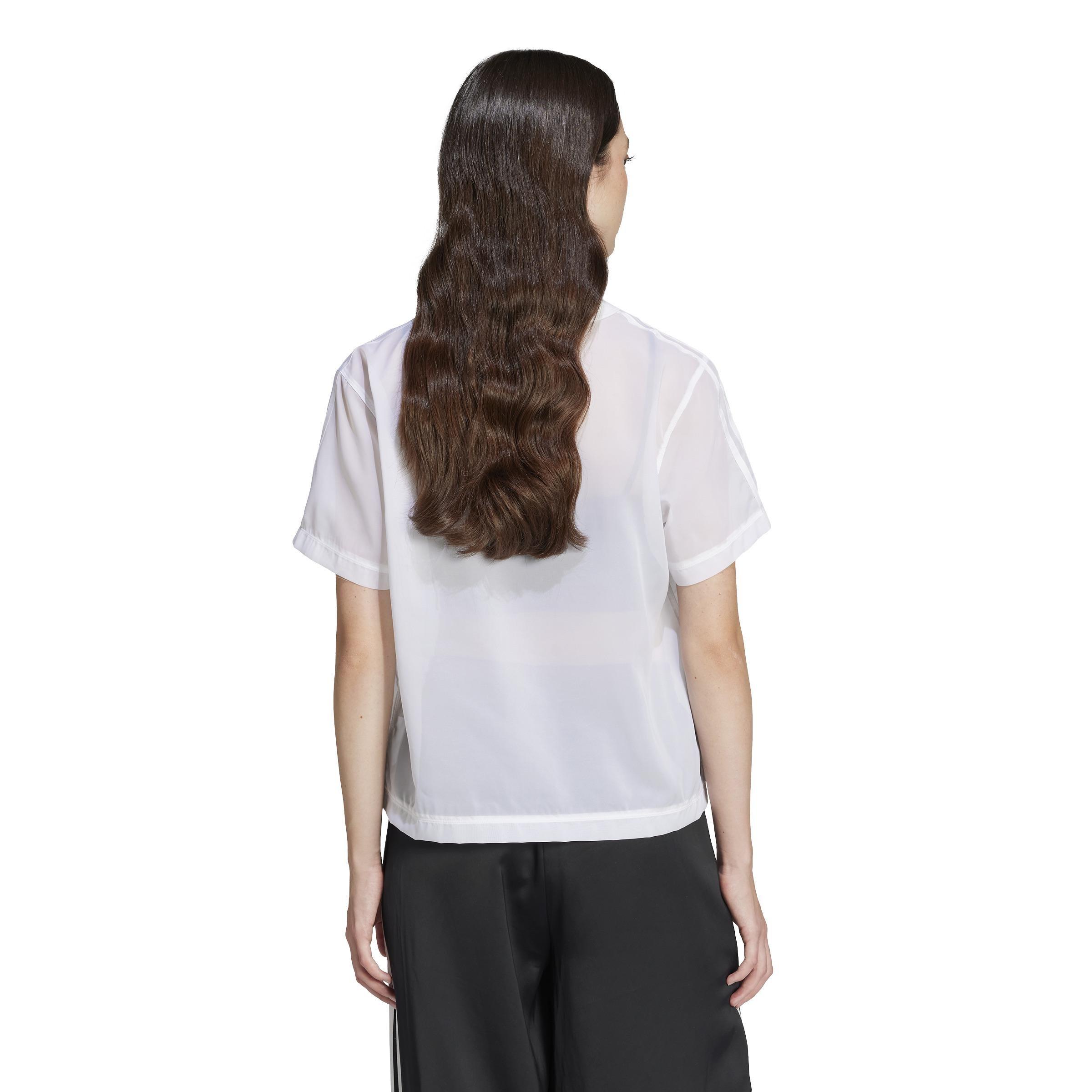 Adicolor Sheer 3-Stripes T-Shirt, White, A701_ONE, large image number 1