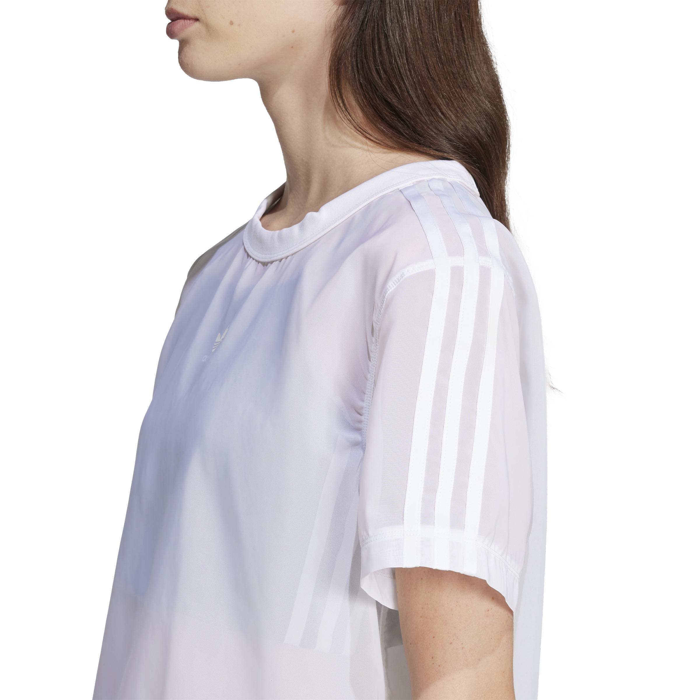 Adicolor Sheer 3-Stripes T-Shirt, White, A701_ONE, large image number 2