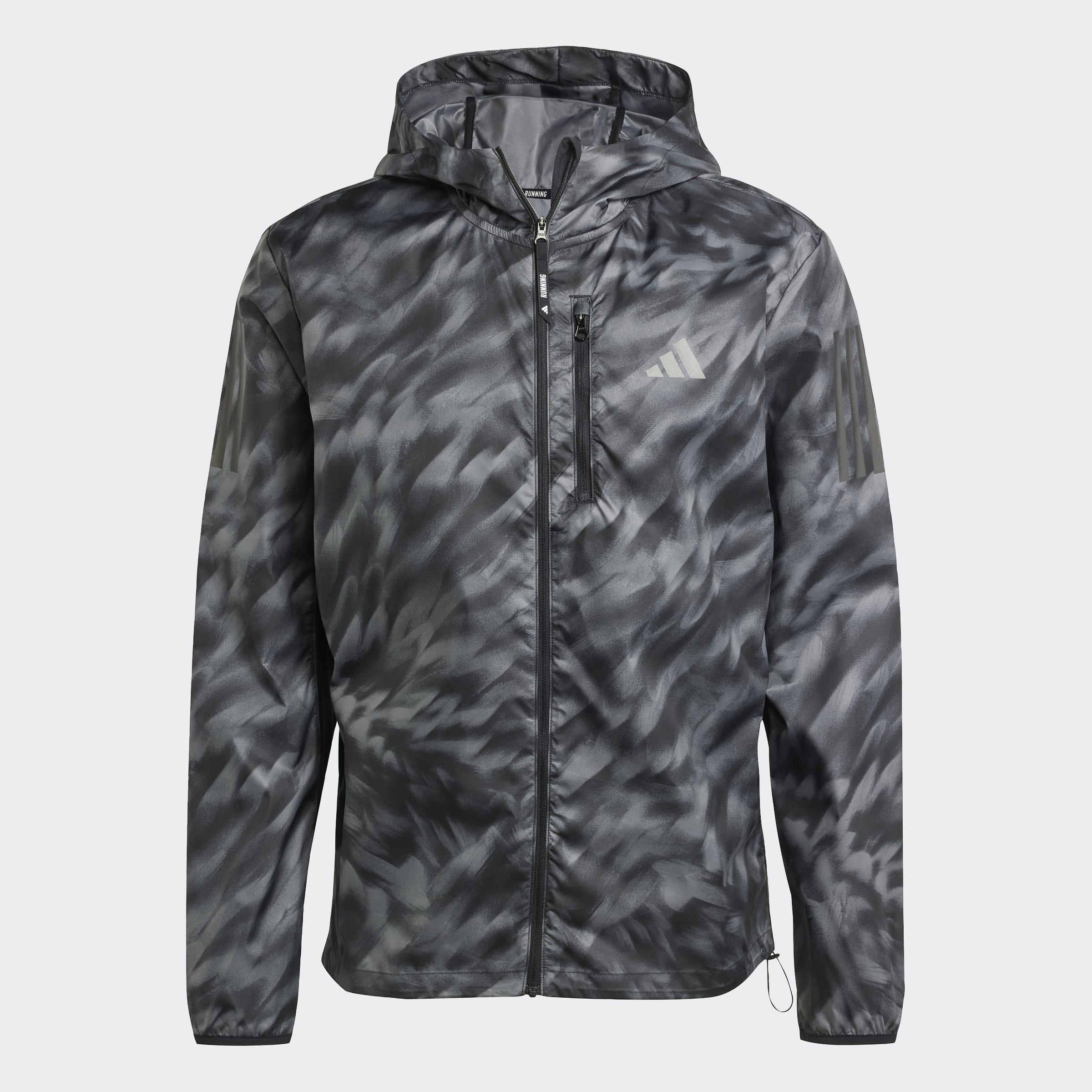 Own The Run Allover Print Jacket, Grey