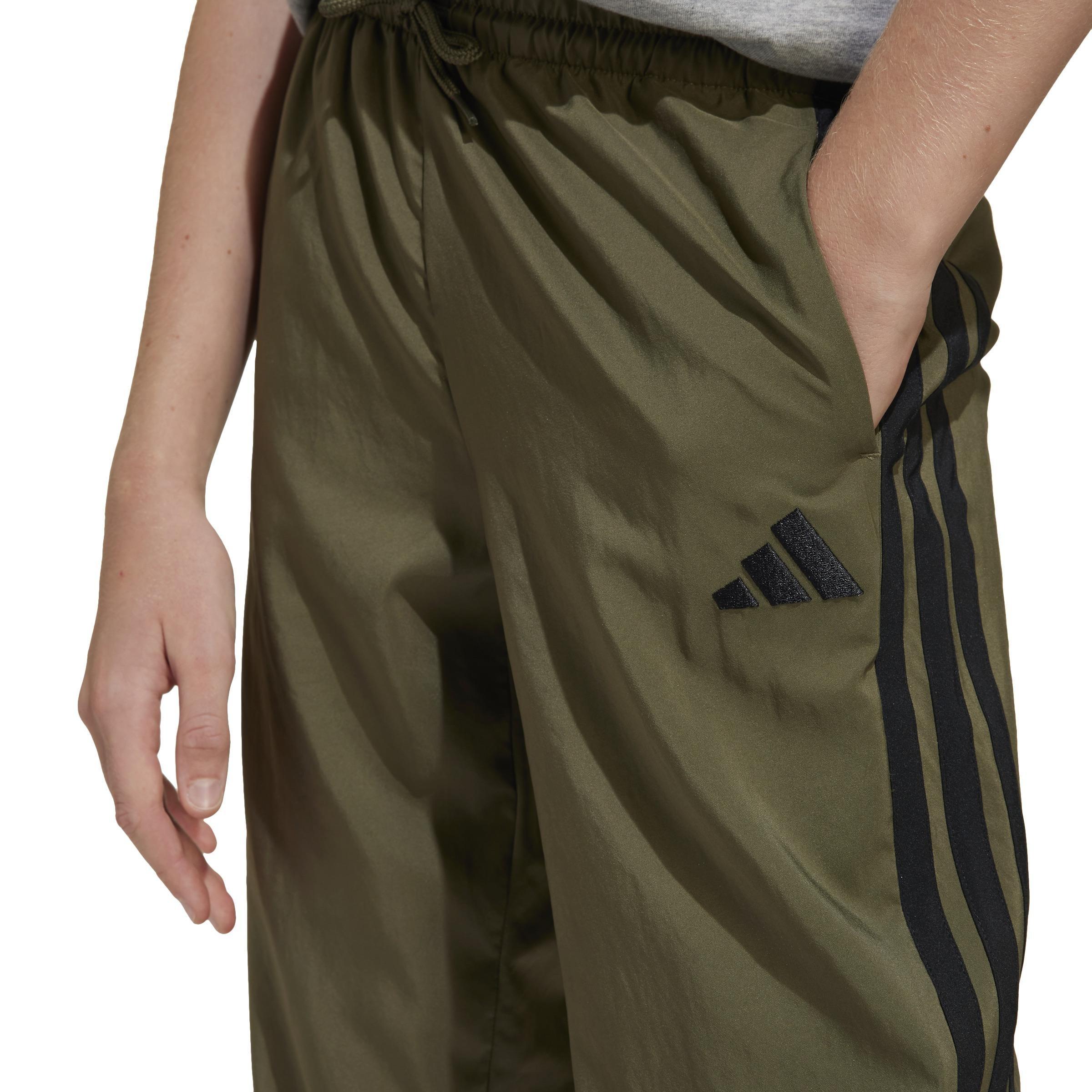 Unisex Kids Essentials Climacool Tracksuit Bottoms, Green, , large image number 4