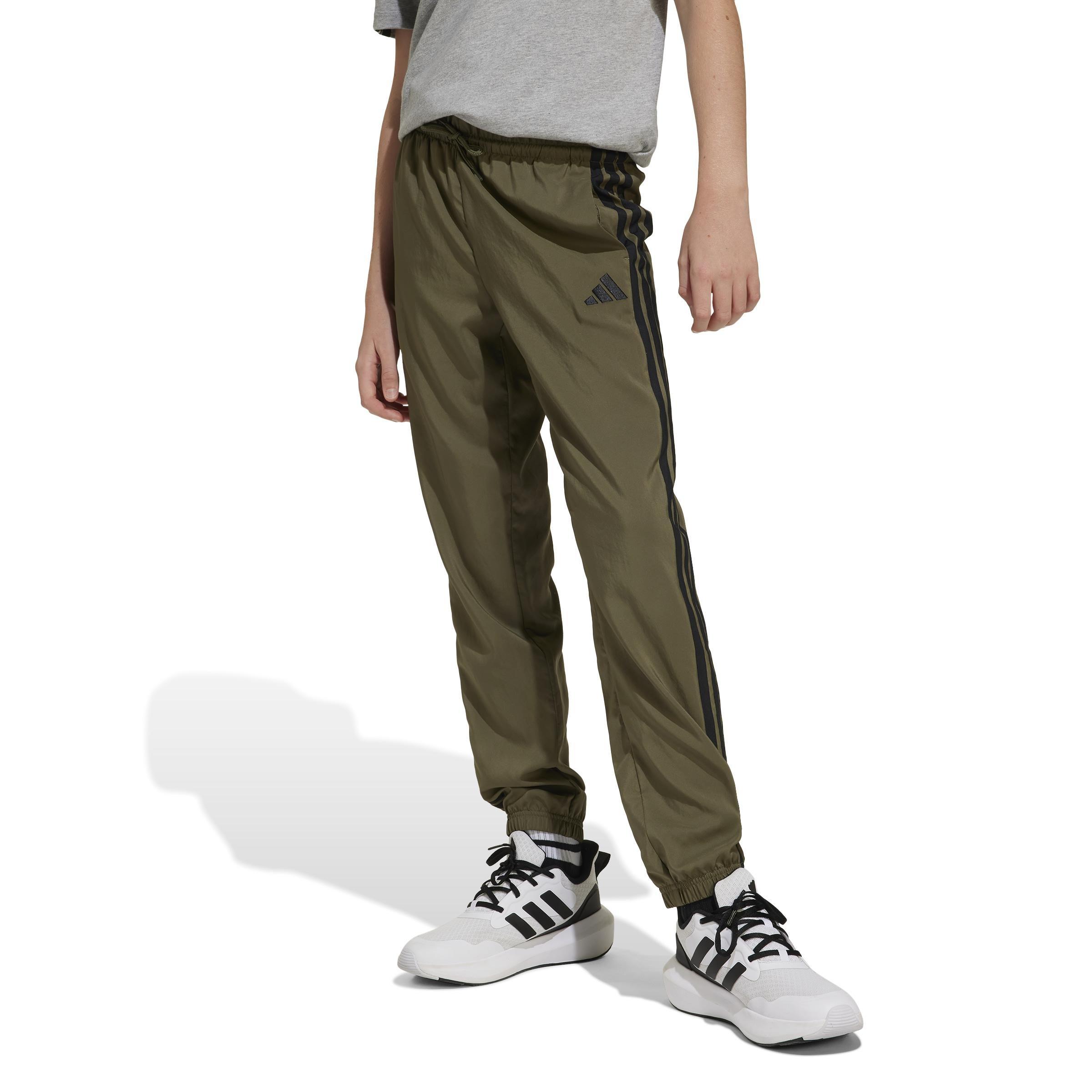 Unisex Kids Essentials Climacool Tracksuit Bottoms, Green, , large image number 12