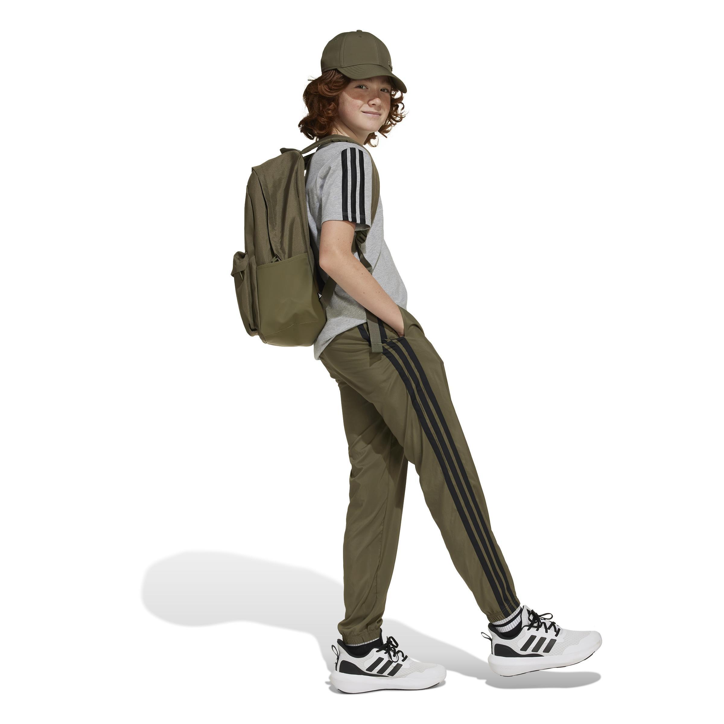Unisex Kids Essentials Climacool Tracksuit Bottoms, Green, , large image number 13