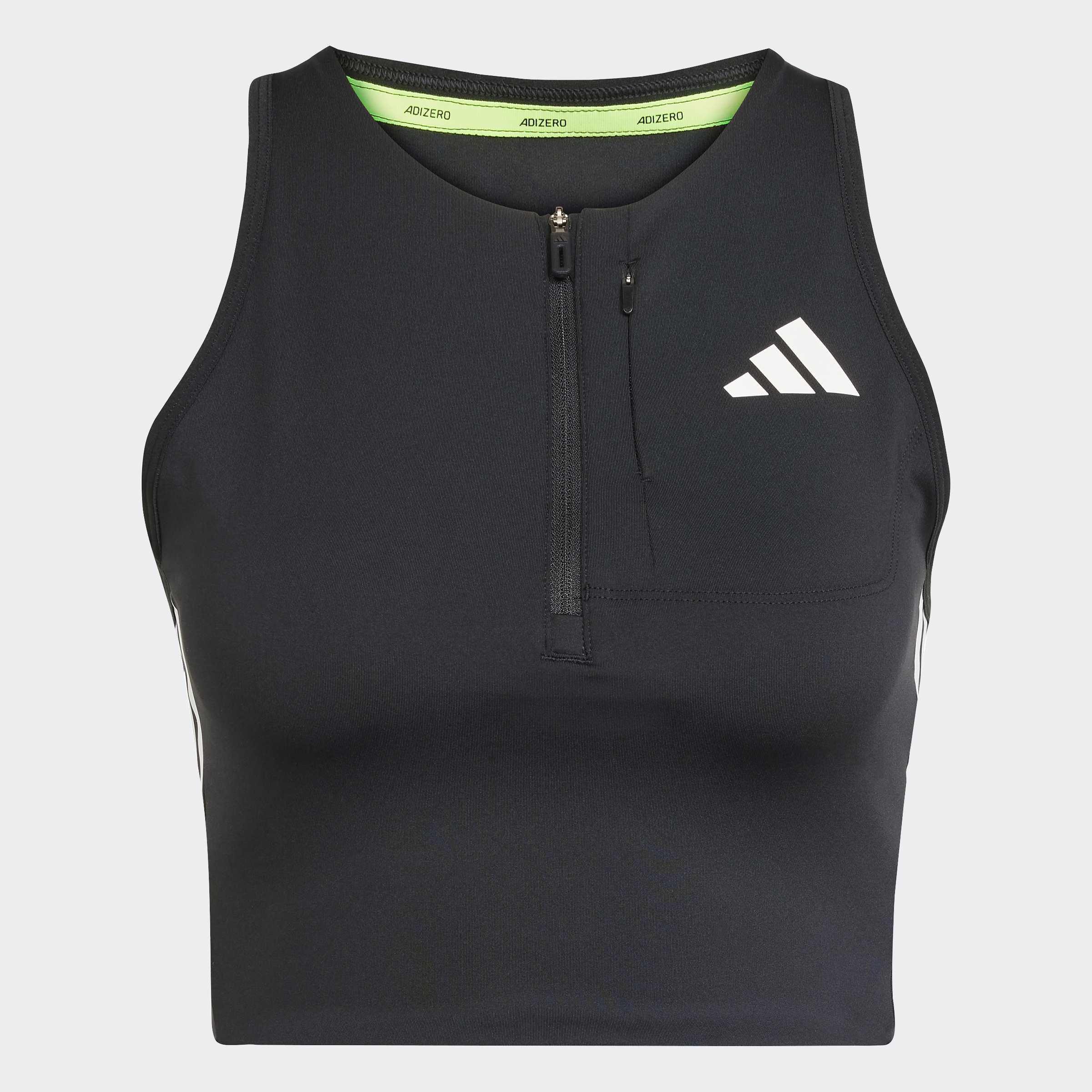 Adizero Running Gel Pocket Crop Long-Sleeve Top, Black, A701_ONE, large image number 0