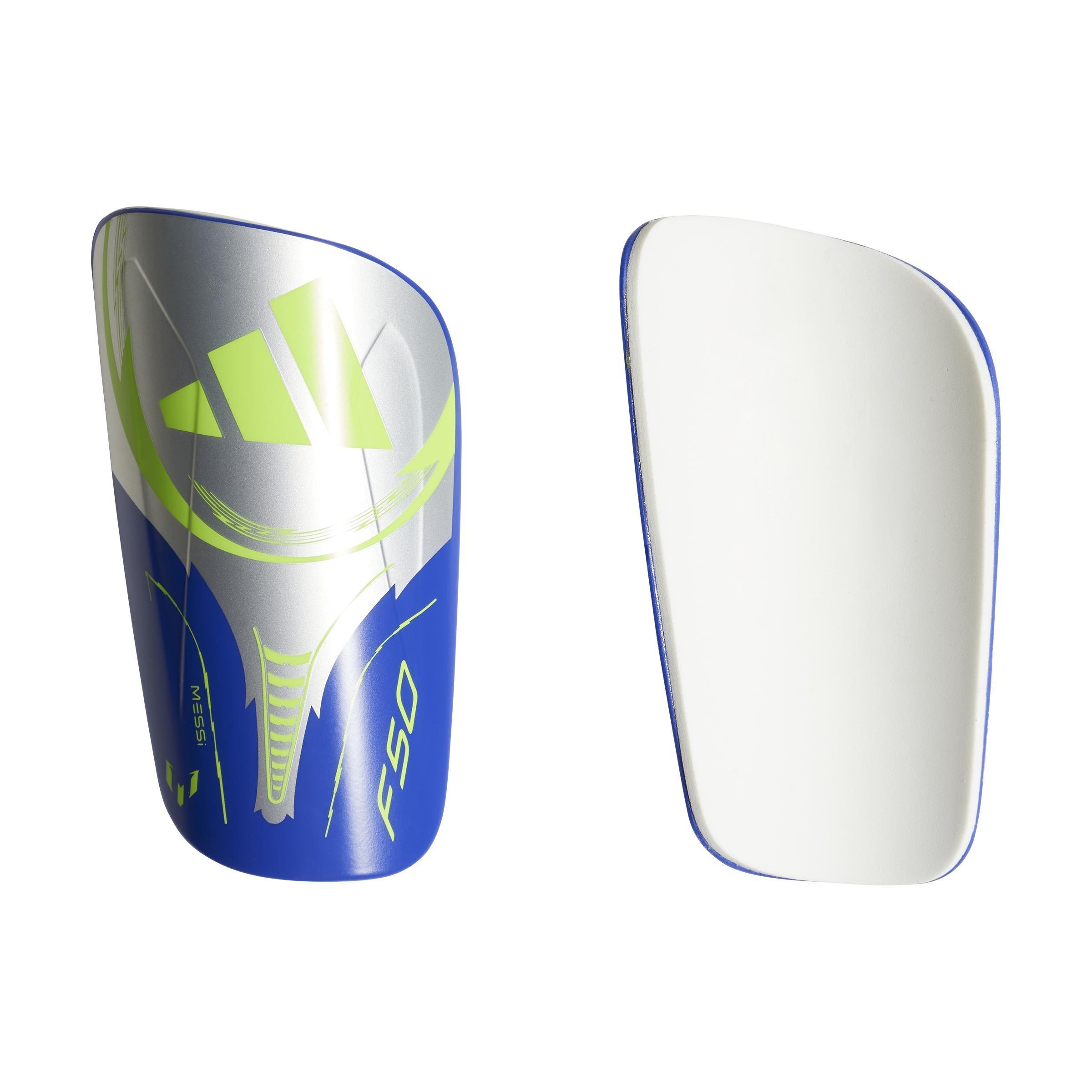 Unisex Messi Club Shin Guards, Grey, A701_ONE, large image number 0