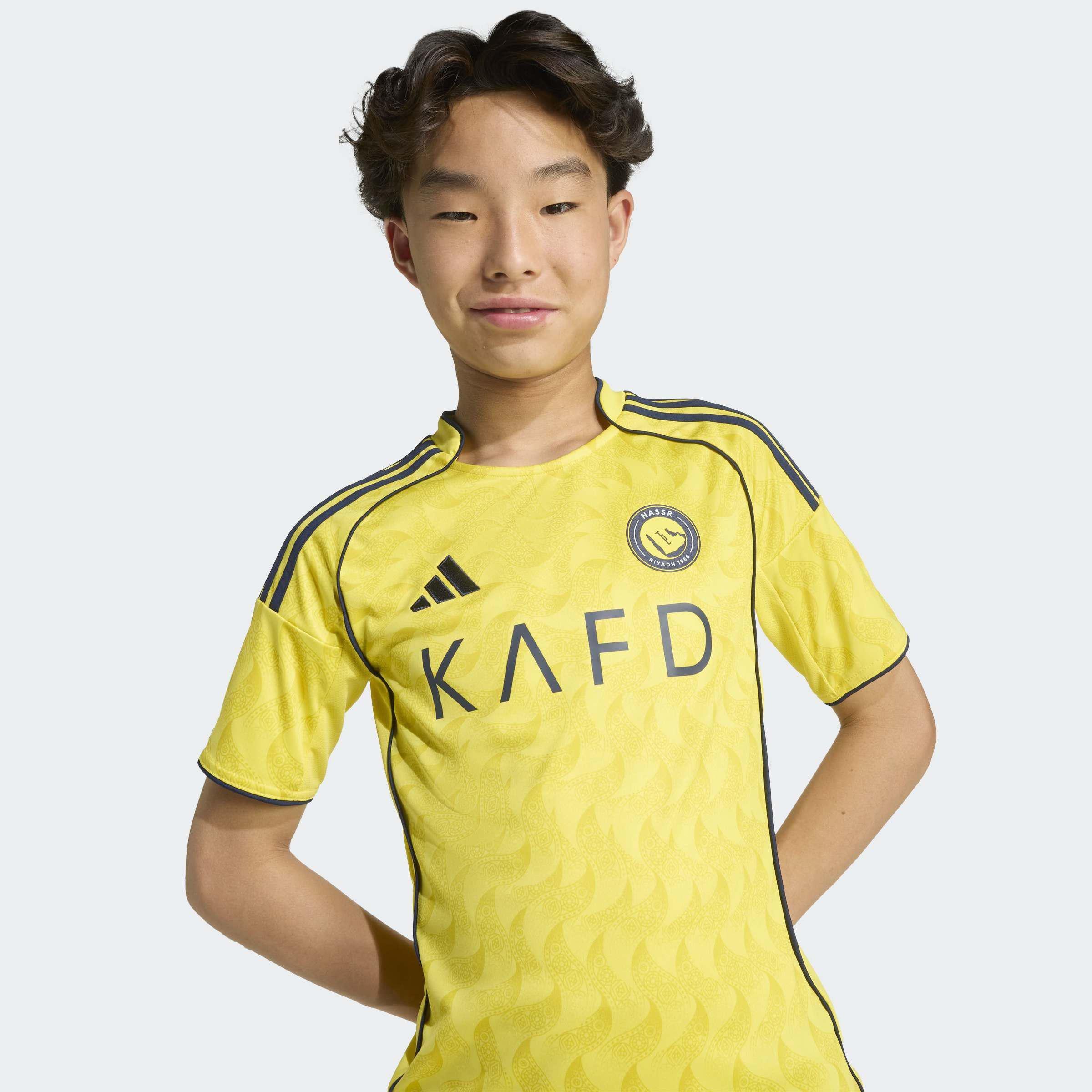 Kids Al Nassr FC 25/26 Home Jersey, Yellow, A701_ONE, large image number 3