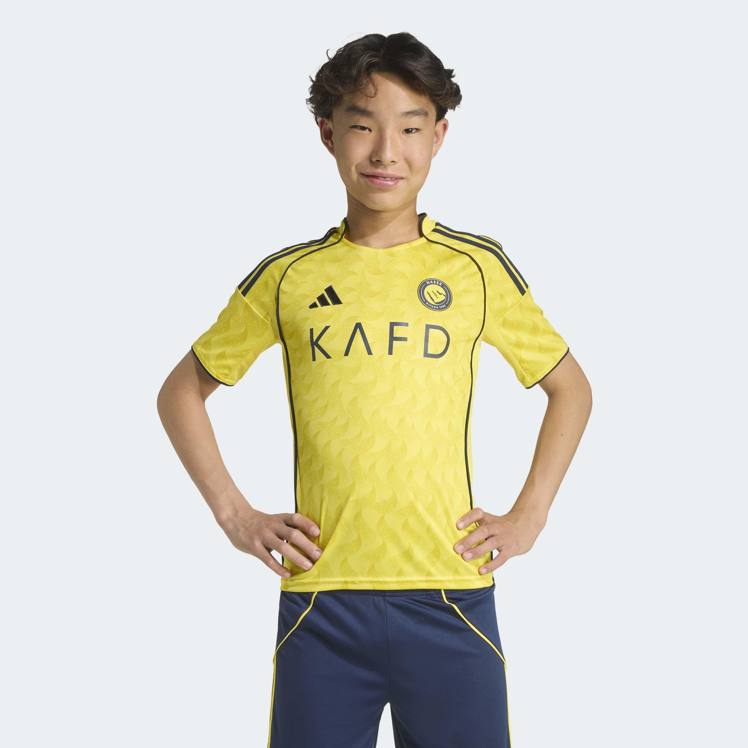 Kids Al Nassr FC 25/26 Home Jersey, Yellow, A701_ONE, large image number 6